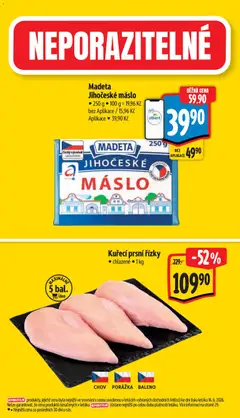 Náhled letáku Albert leták - Hypermarket od 24.06.2026 | Strana: 2 | Produkty: Máslo, Madeta Jihočeské máslo, Kuřecí prsní řízky, Jihočeské máslo
