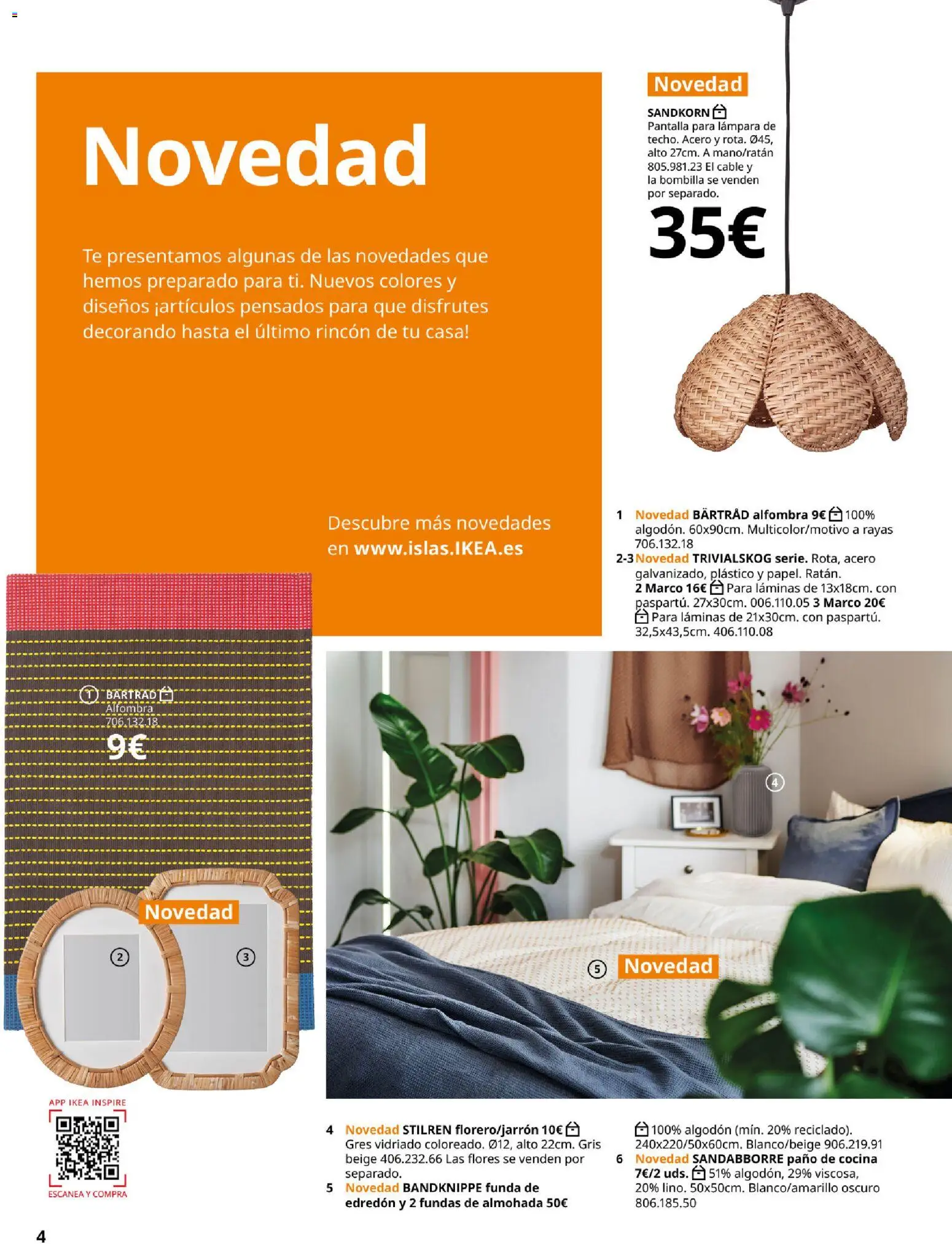 Catálogo IKEA Accesorios y decoración │ válido desde el 01/02/2026 | Página: 4 | Productos: Té, Almohada, Alfombra, Lámpara