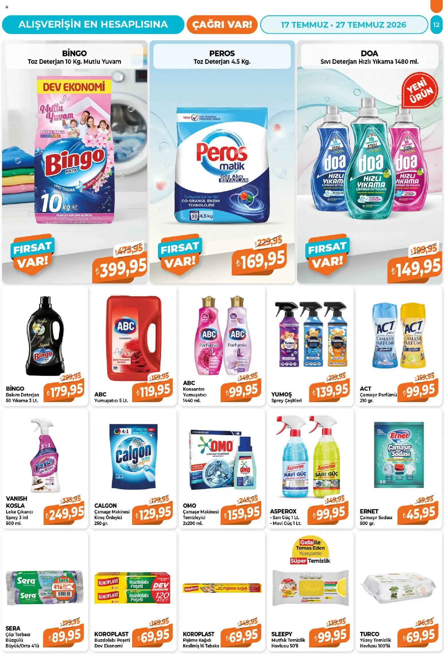 Çağrı Market Katalog - 17 Temmuz 2026 tarihinden itibaren geçerlidir | Sayfa: 12