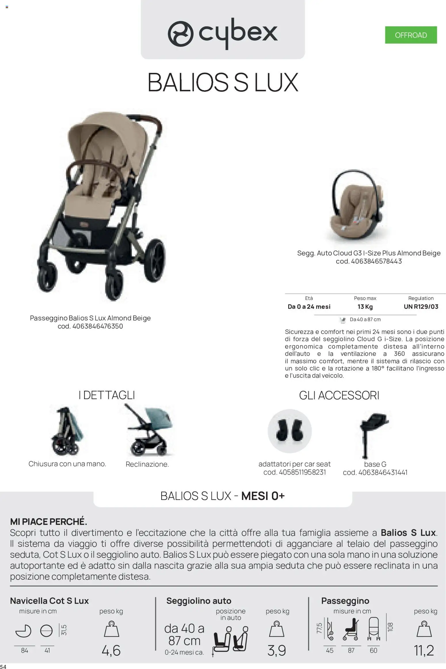Volantino Prenatal del 16/09/2026 | Pagina: 54 | Prodotti: Passeggino, Seggiolino