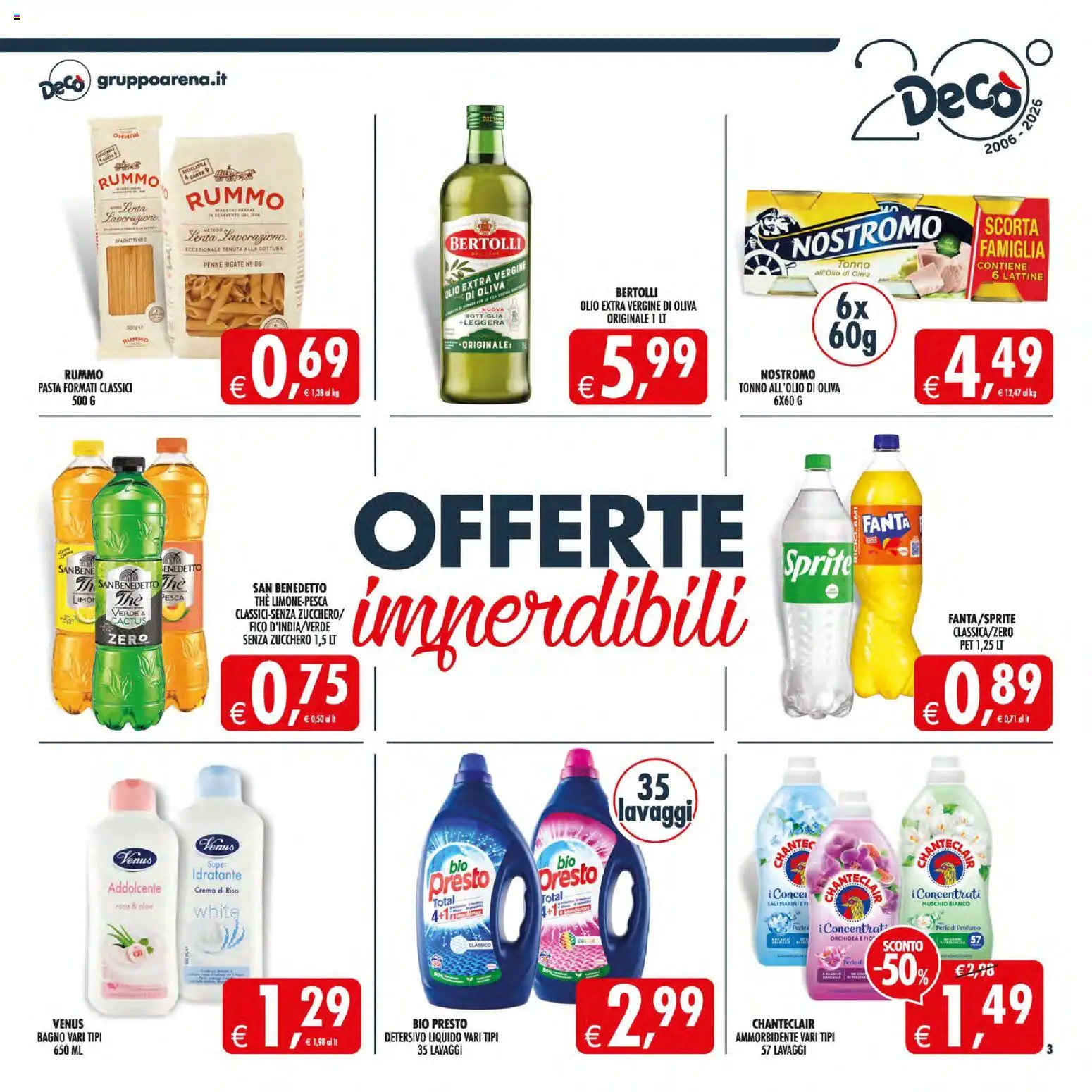 Volantino Decò del 30/06/2026 | Pagina: 3 | Prodotti: Riso, Zucchero, Olio extra vergine, Profumo