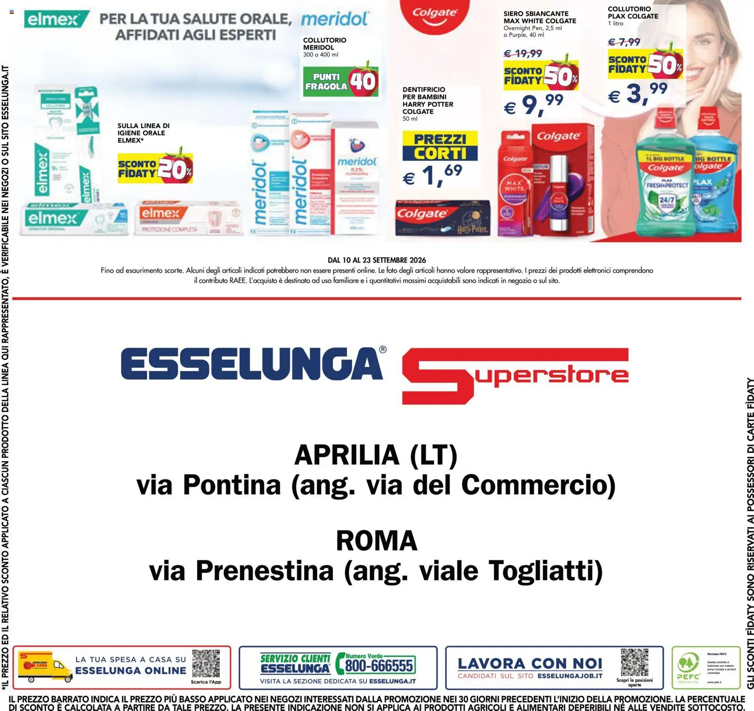 Volantino Esselunga S del 10/09/2026 | Pagina: 20 | Prodotti: Dentifricio, Collutorio, Basso, Igiene orale