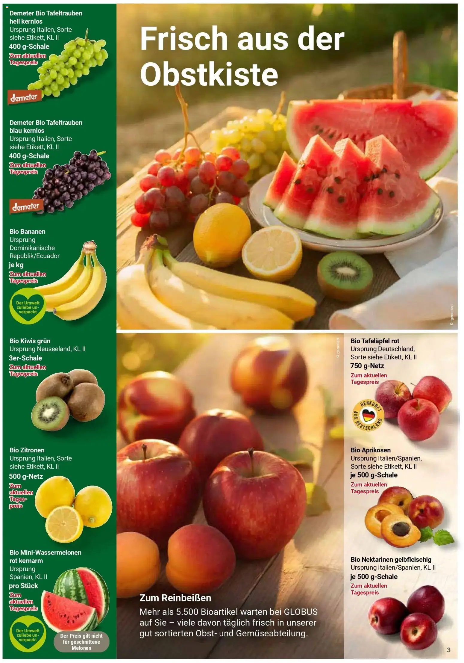 Globus Prospekt Saarlouis – gültig ab 21.06.2026 | Seite: 32 | Produkte: Nektarinen, Bananen, Obst, Zitronen