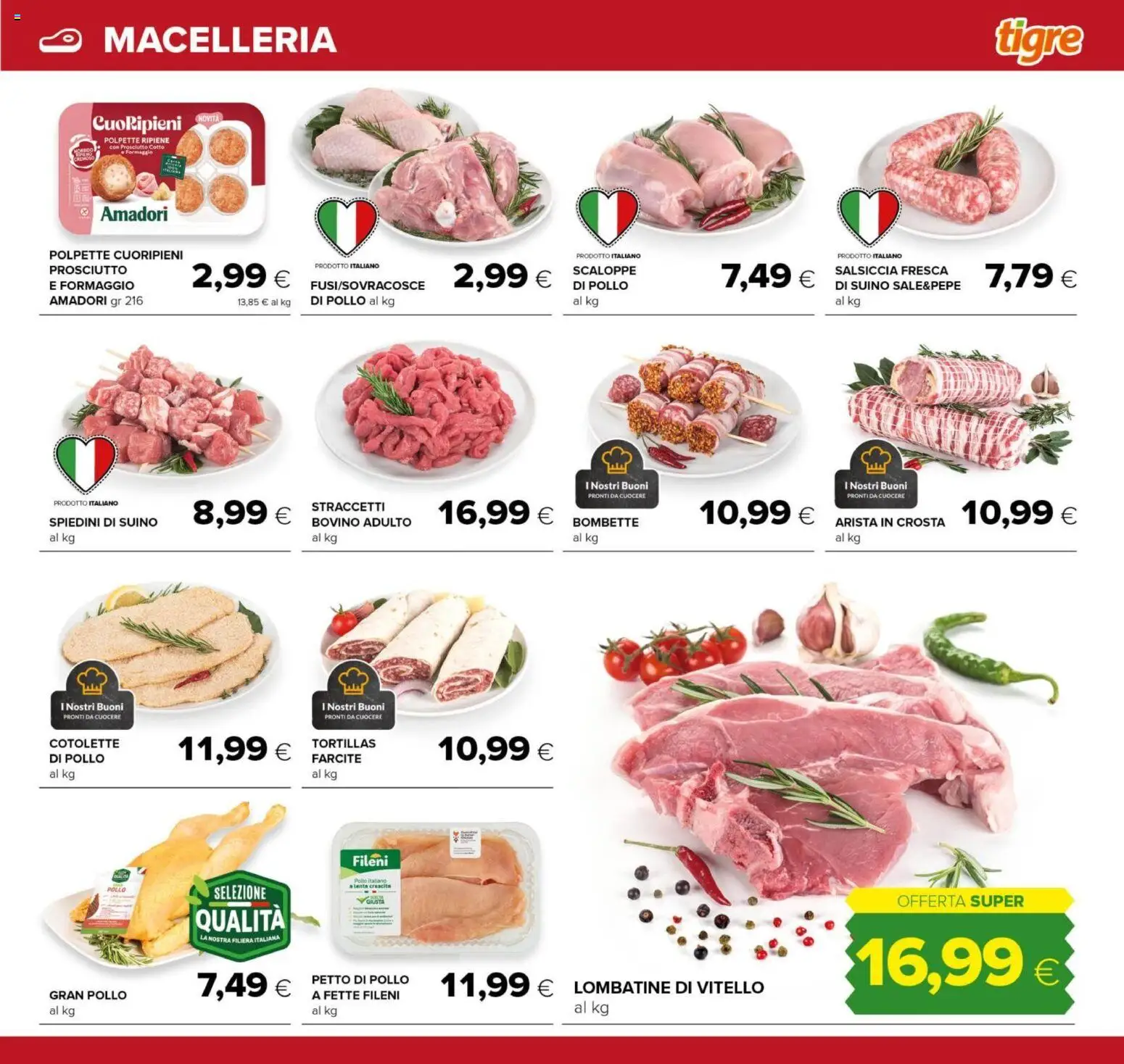 Volantino Tigre del 14/09/2026 | Pagina: 3 | Prodotti: Bovino, Pollo, Spiedini, Polpette