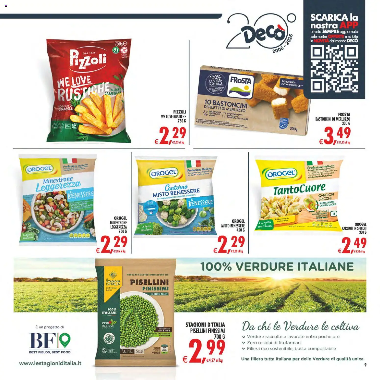 Volantino Decò del 01/09/2026 | Pagina: 9 | Prodotti: Microonde, Pesce, Merluzzo, Carciofi