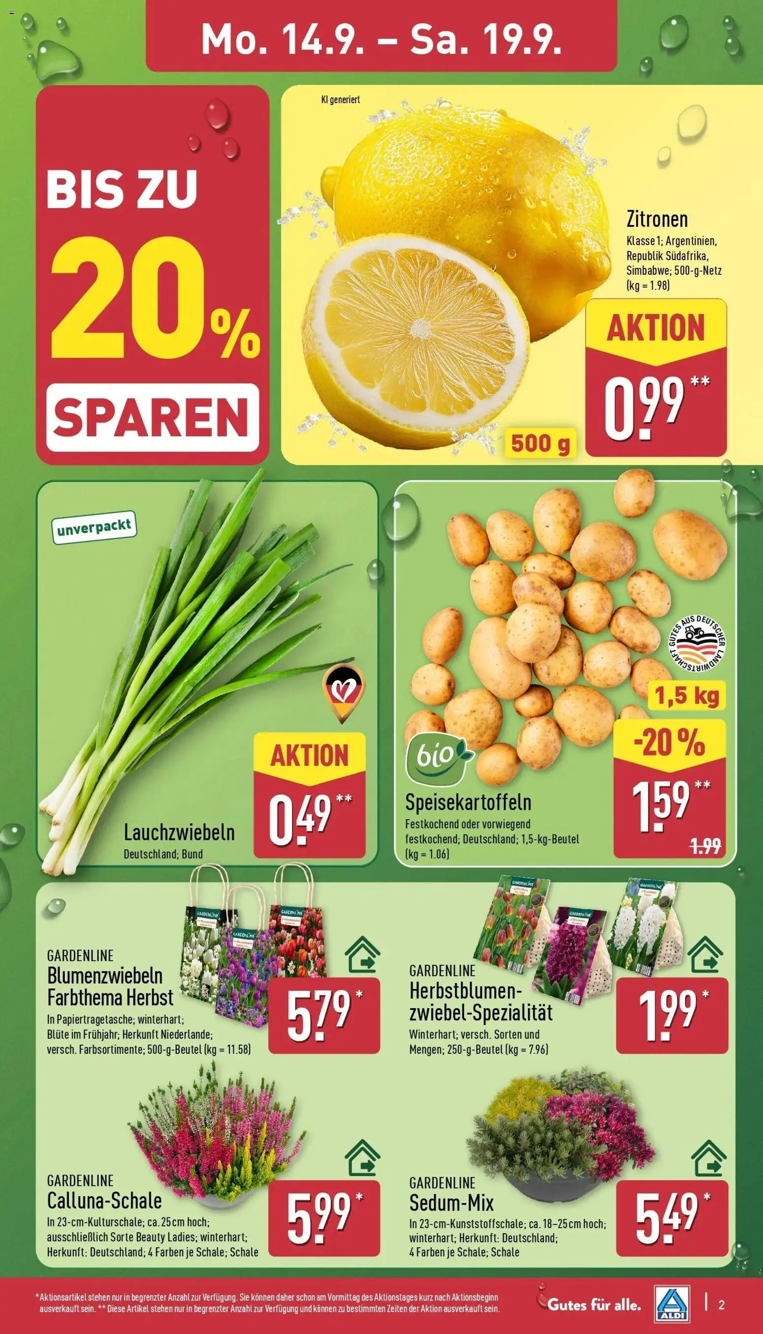 Aldi Aktueller Prospekt (ab 15.09.2026) » Angebote Online | Seite: 3 | Produkte: Zitronen