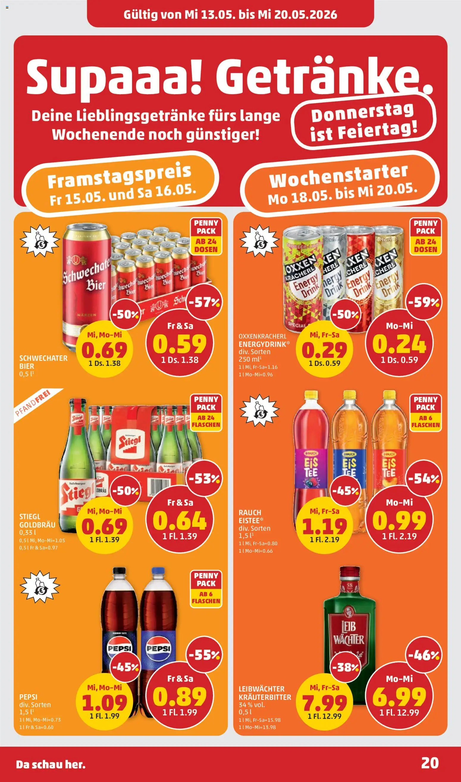 Penny Markt Flugblatt gültig ab 13.05.2026 | Seite: 20 | Produkte: Bier