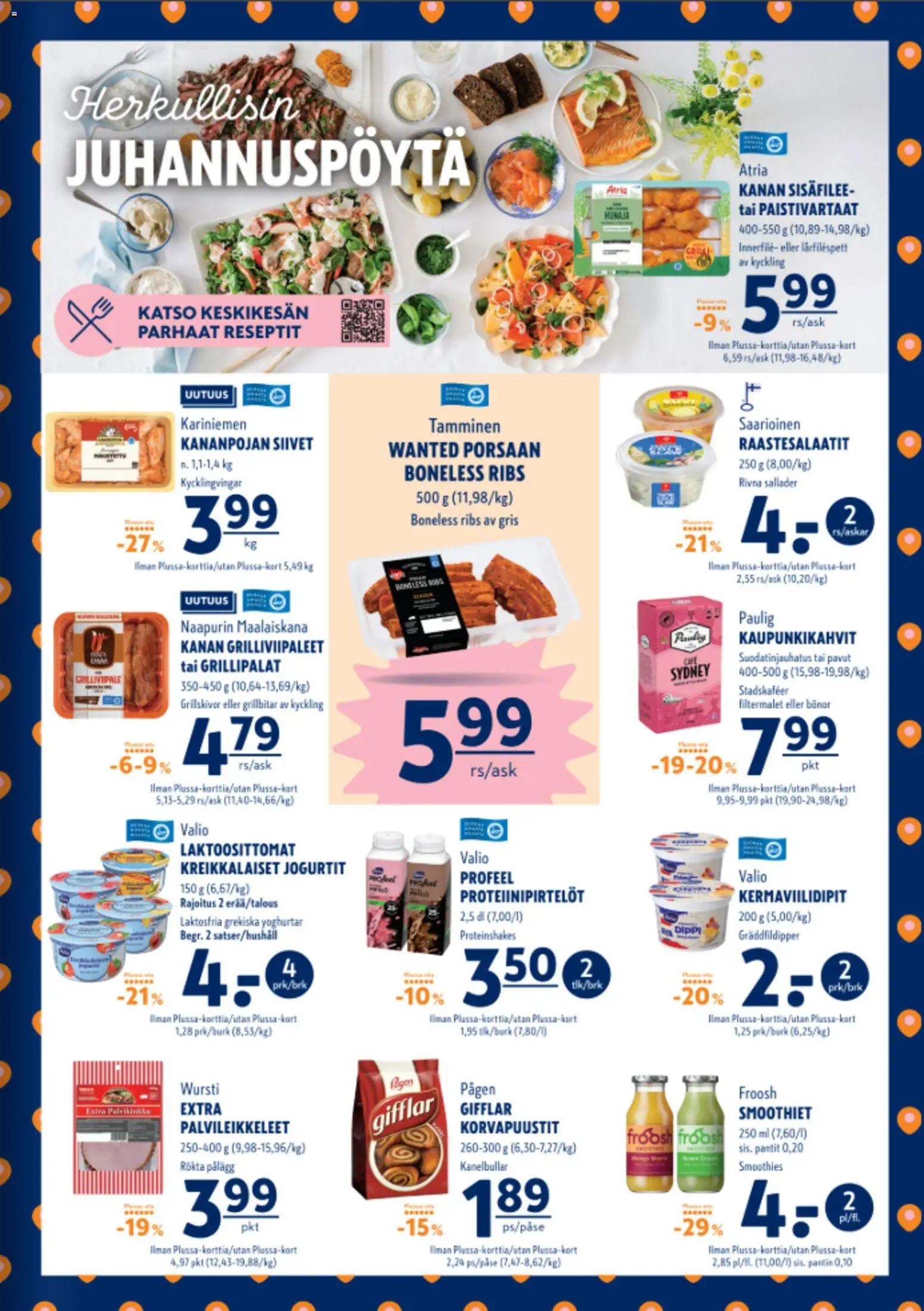 K-Supermarket tarjoukset – voimassa 15.06.2026 alkaen | Sivu: 3 | Tuotteet: Pavut, Korvapuustit, Hunaja