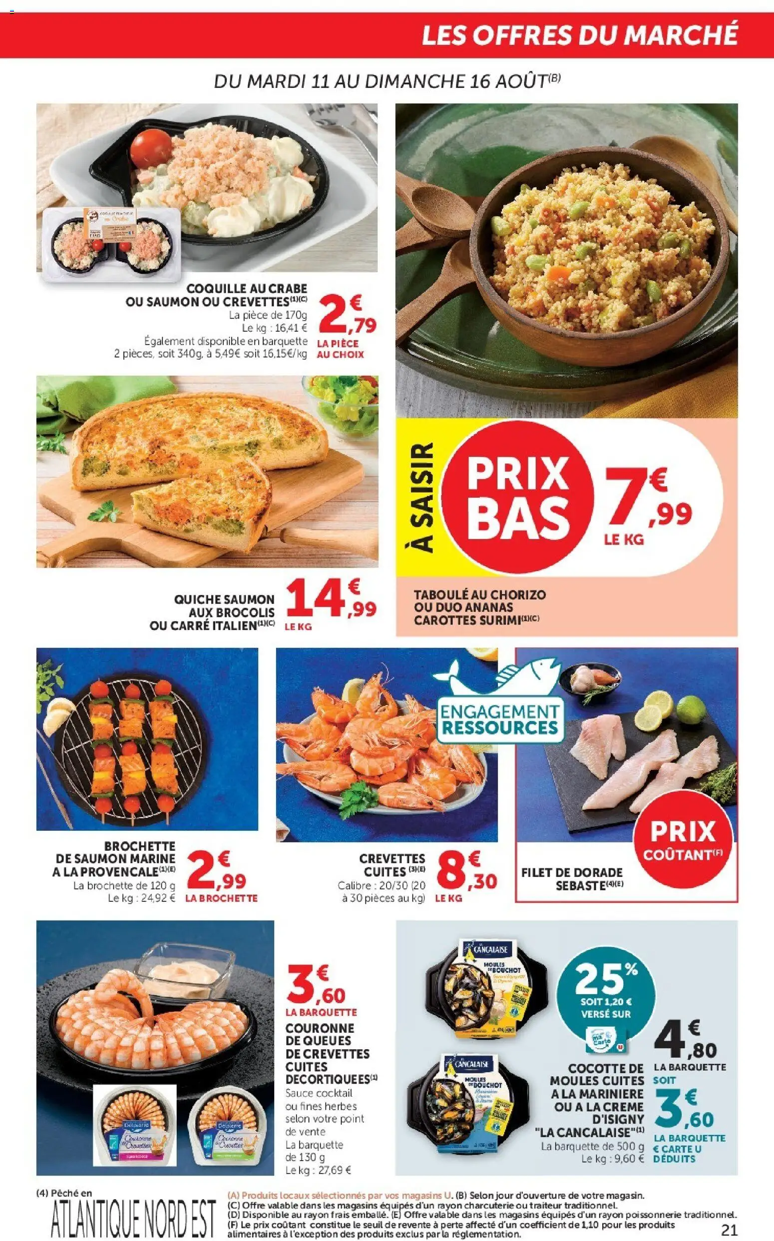{H1} | Page: 21 | Produits: Moules, Brocolis, Crabe, Saumon
