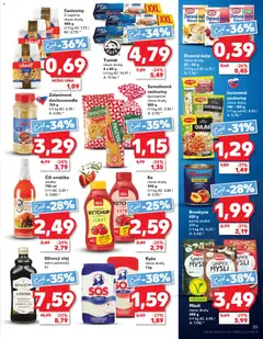 Kaufland leták platný od 04.06.2026 | Strana: 25 | Produkty: Olej, Tuniak, Cestoviny, Broskyne
