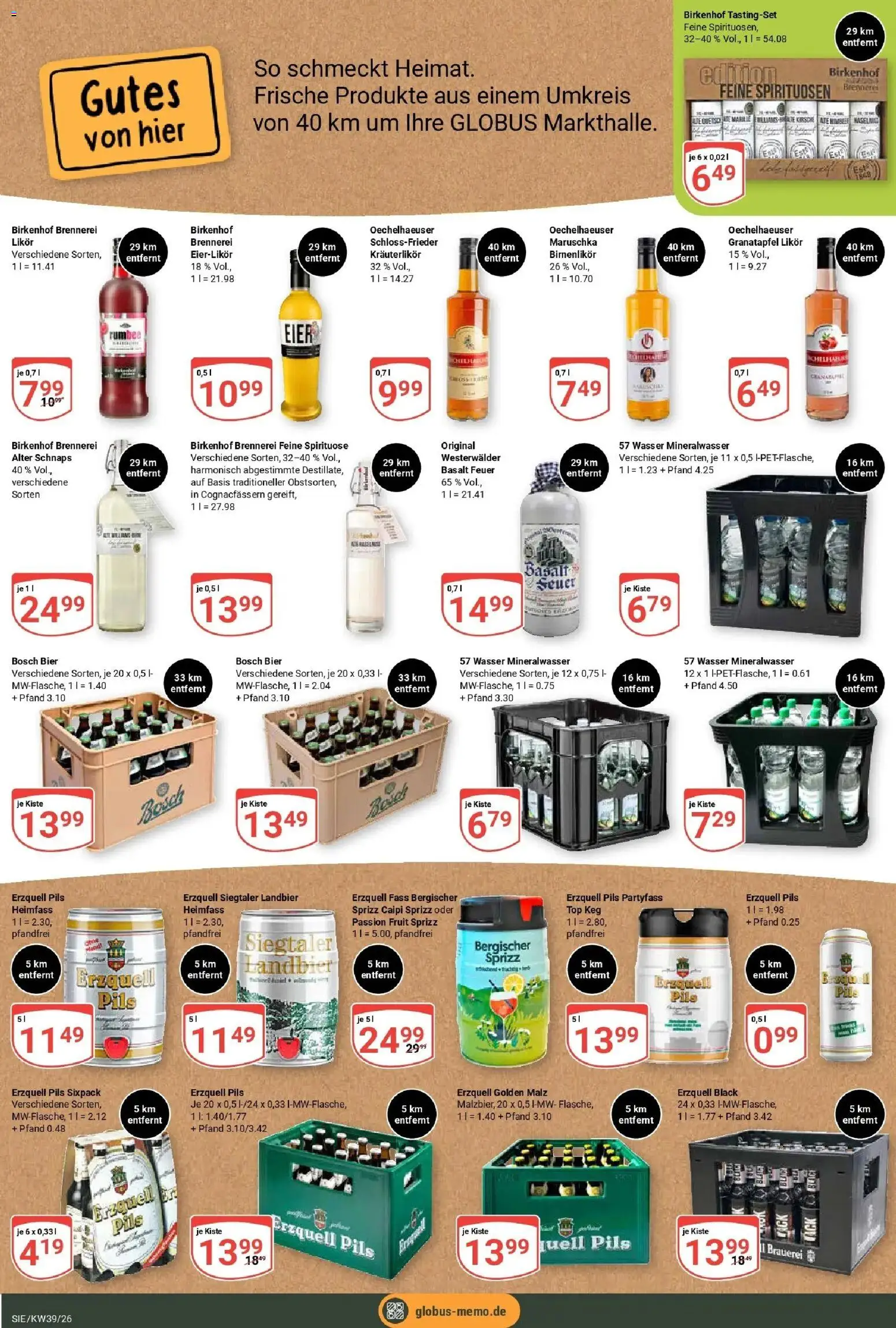 Globus Prospekt Siegen (ab 21.09.2026) » Angebote online | Seite: 24 | Produkte: Top, Eier, Schnaps, Wasser