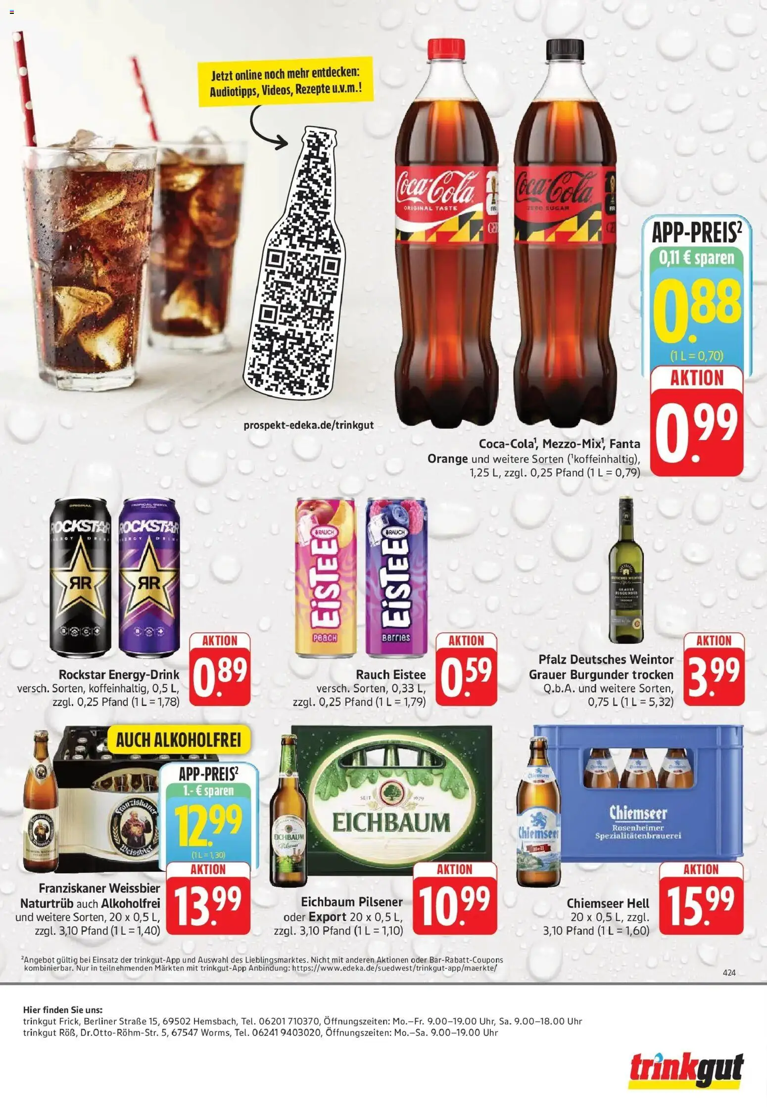 Trinkgut Prospekt Hemsbach – gültig ab 06.07.2026 | Seite: 8 | Produkte: Berliner, Fanta, Weißbier, Uhr