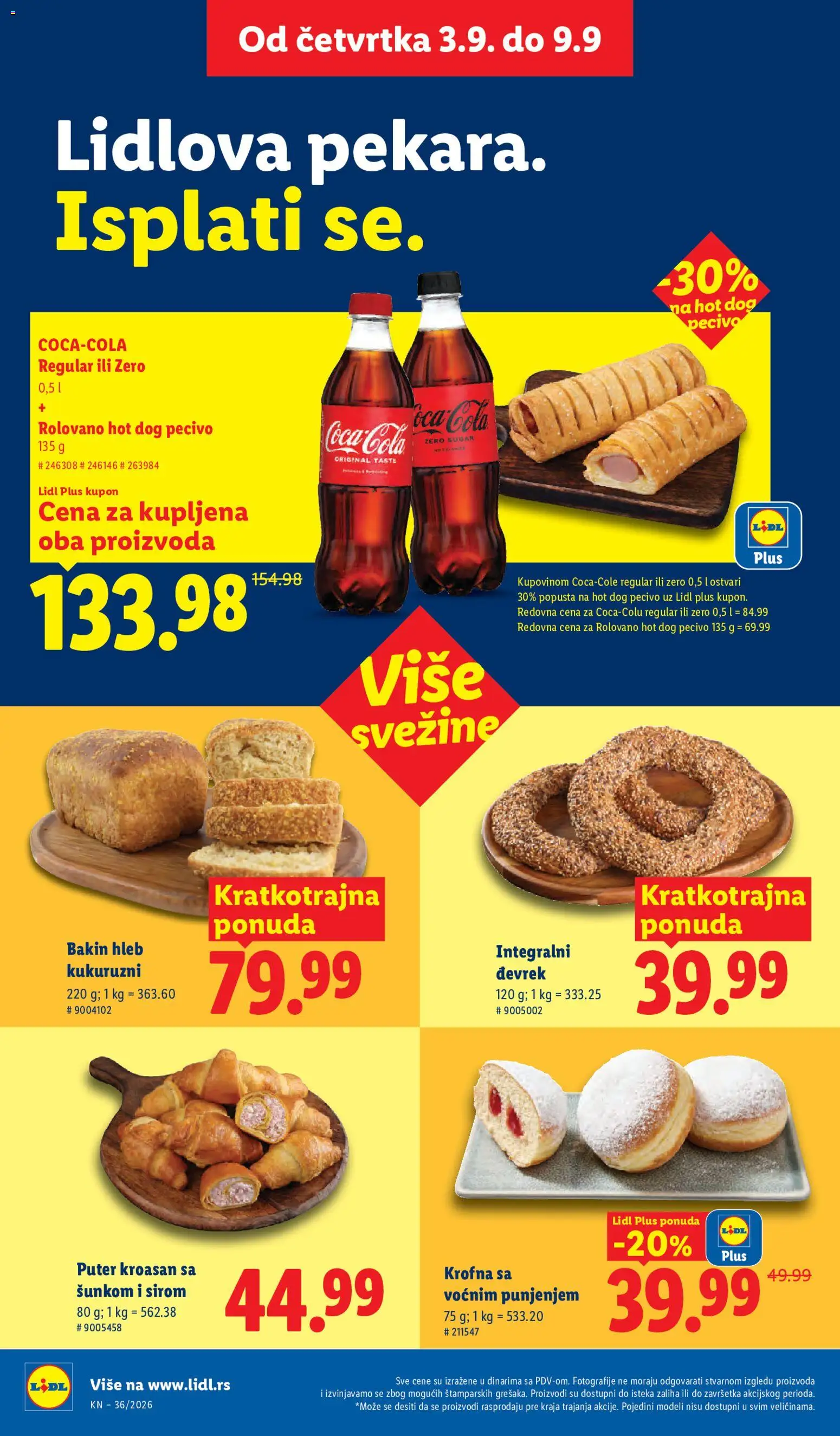 Lidl katalog - važi od 03.09.2026 | Strana: 26 | Proizvode: Krofna, Puter, Hleb, Pecivo