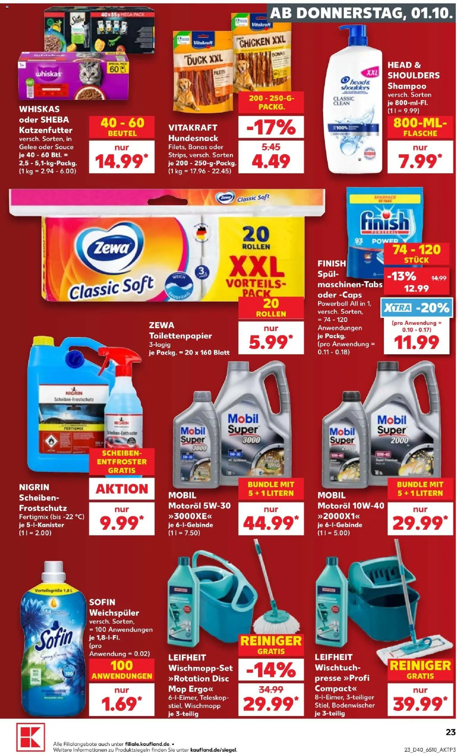 Kaufland Prospekt Köln – gültig ab 01.10.2026 | Seite: 27 | Produkte: Presse, Finish, Weichspüler, Whiskas