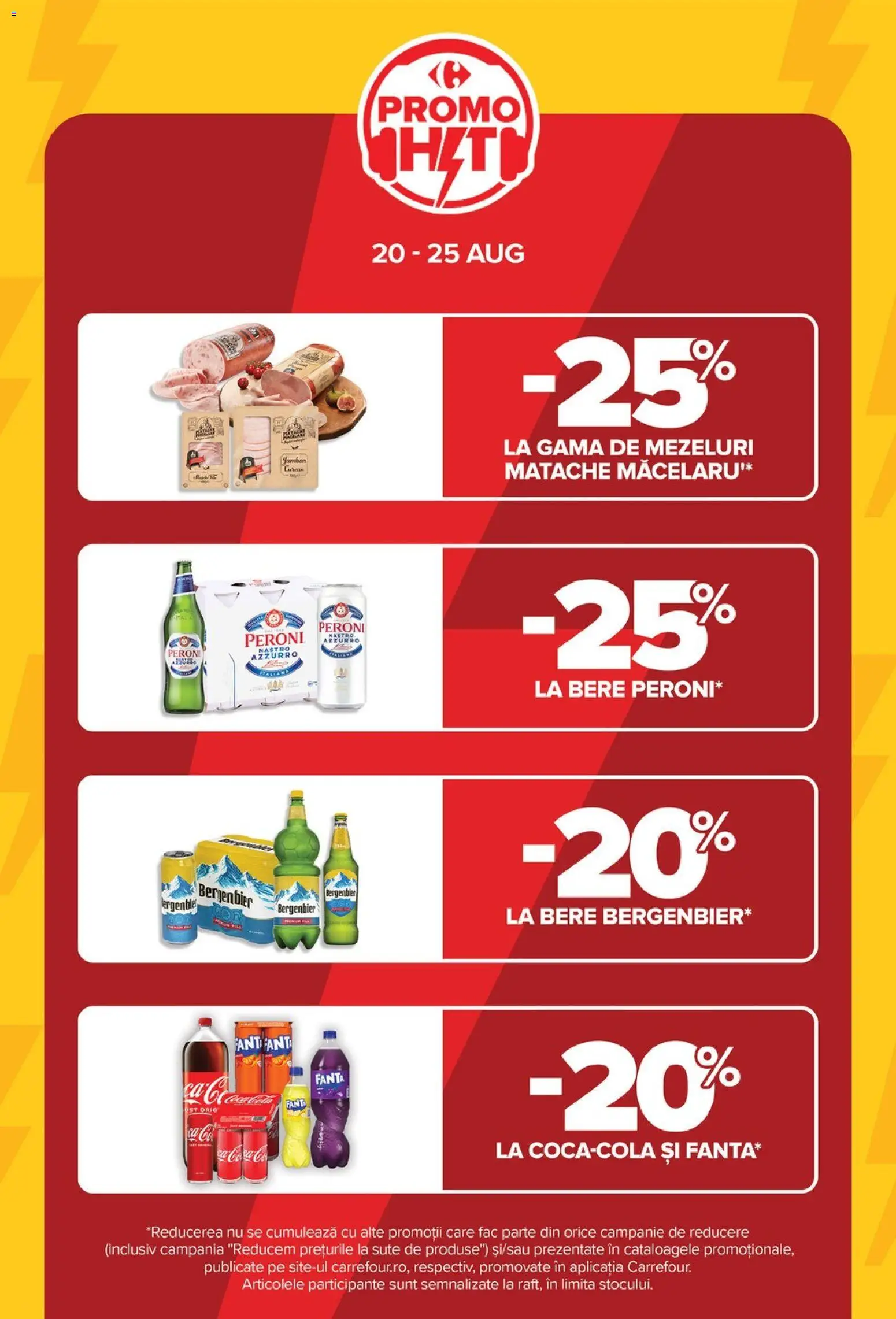 Noul catalog Carrefour – valabil de la 19.08.2026 | Pagină: 7 | Produse: Peroni nastro azzurro, Fanta, Bere, Bergenbier