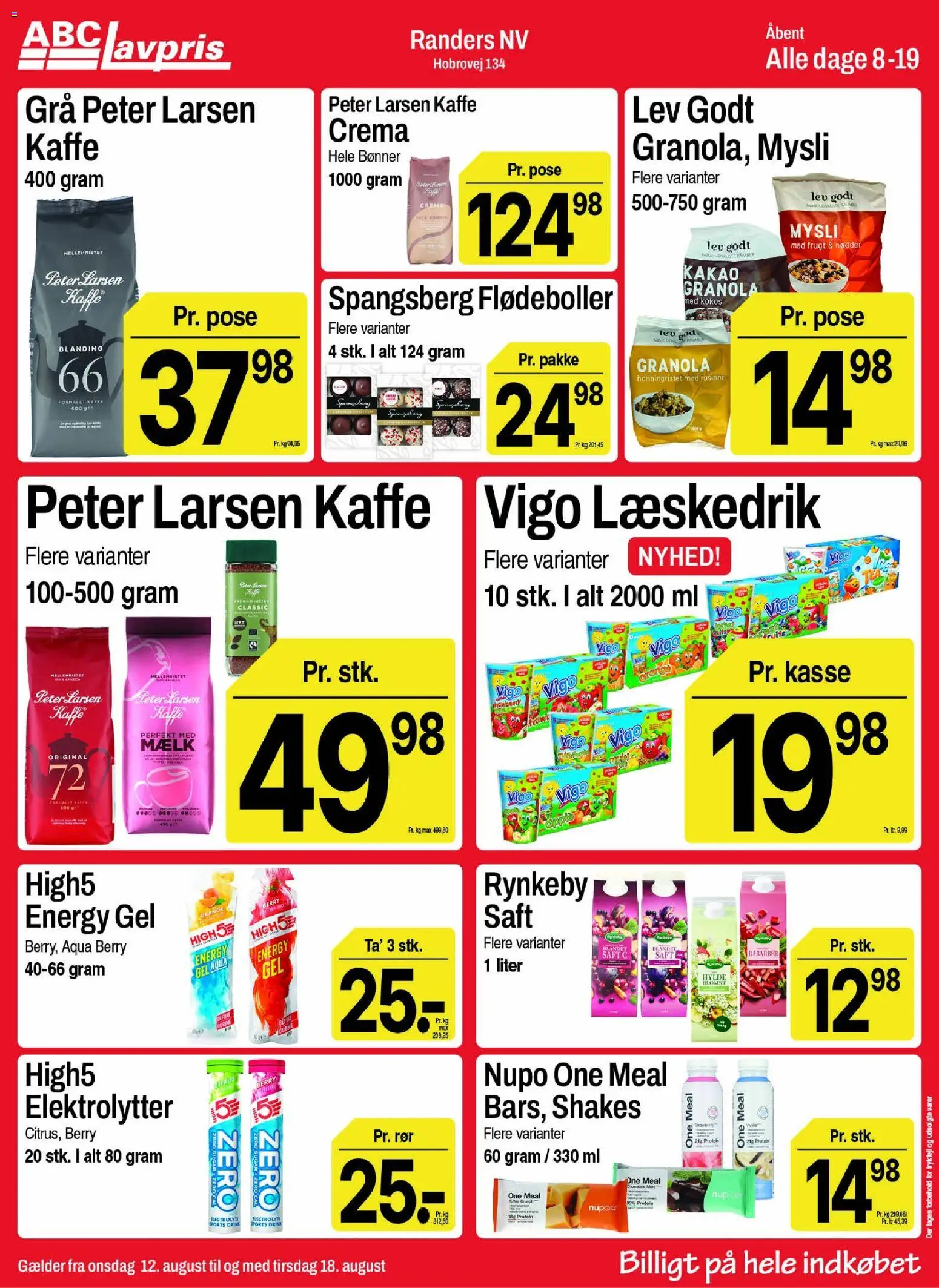 Abc Lavpris tilbudsavis – gyldig fra 12/08/2026 | Side: 10 | Produkter: Rabarber, Flødeboller, Hylde, Bønner