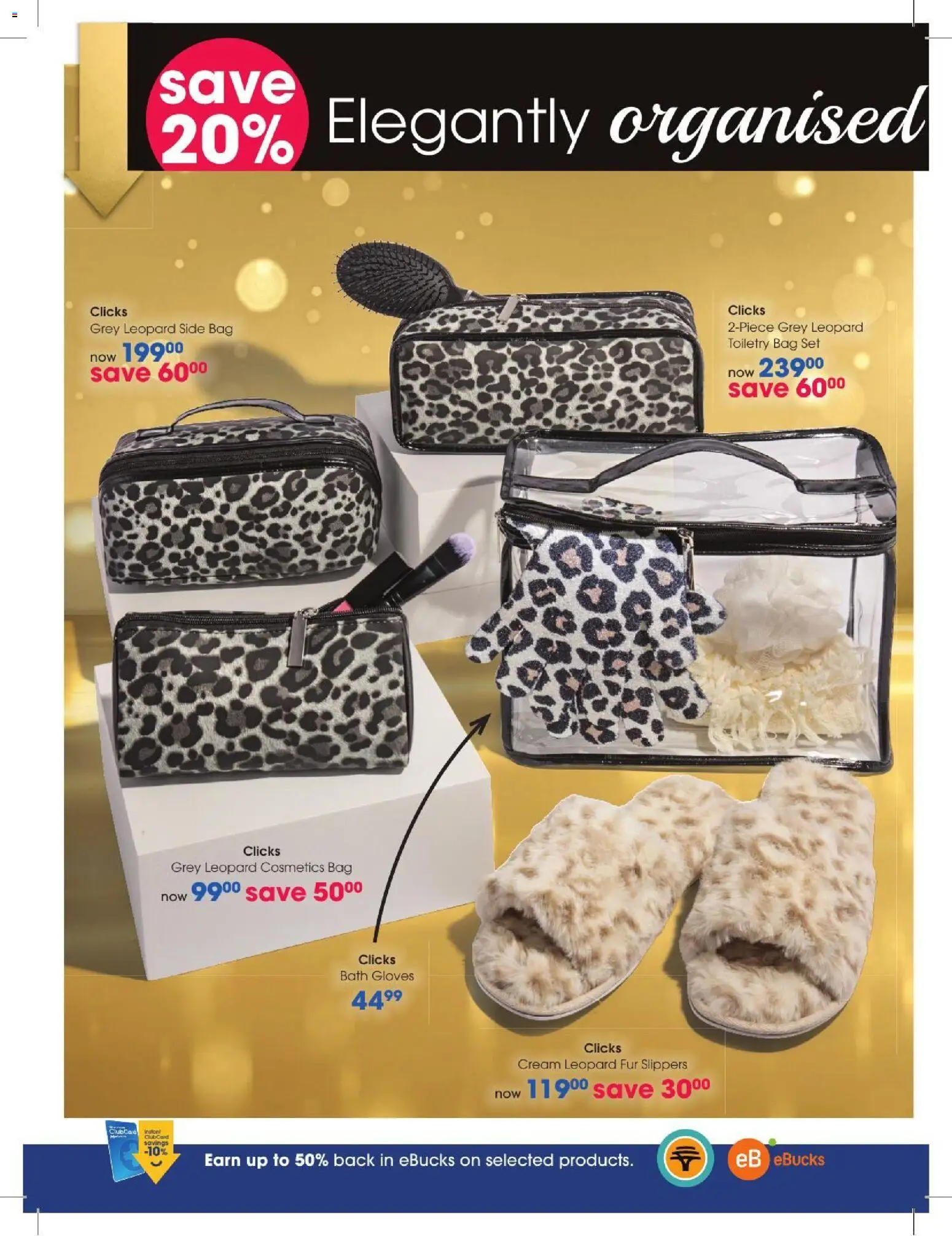 New Clicks catalogue – valid from 27/10/2026 | Page: 56 | Products: Slippers, Bag, Bath, Cream