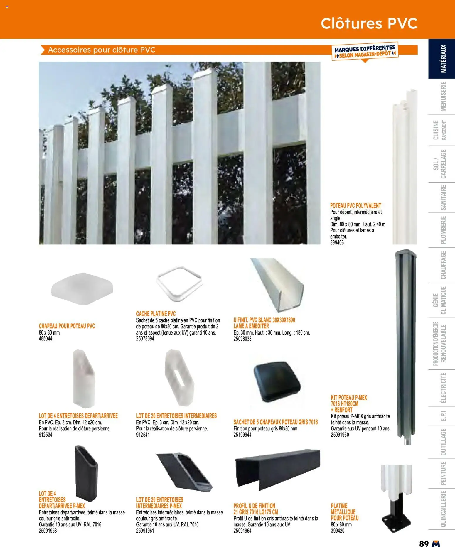 {H1} | Page: 89 | Produits: Clôture, Chapeau