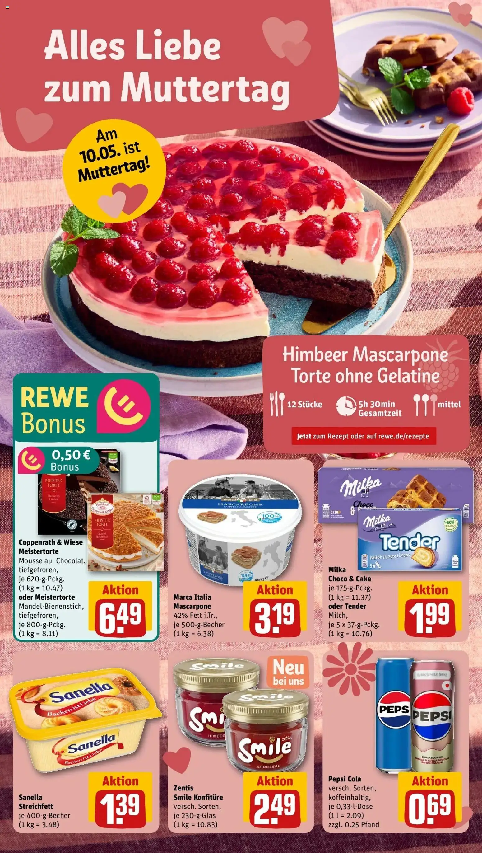 REWE Prospekt ab 04.05.2026 zum Blättern » Angebote | Seite: 6 | Produkte: Milch, Mascarpone, Milka, Pepsi