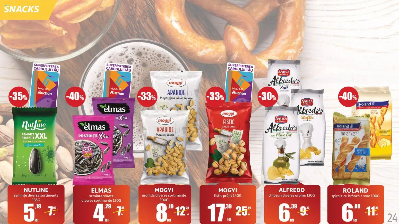Noul catalog Auchan – valabil de la 10.06.2026 | Pagină: 25 | Produse: Semințe, Brânză, Chipsuri, Sare