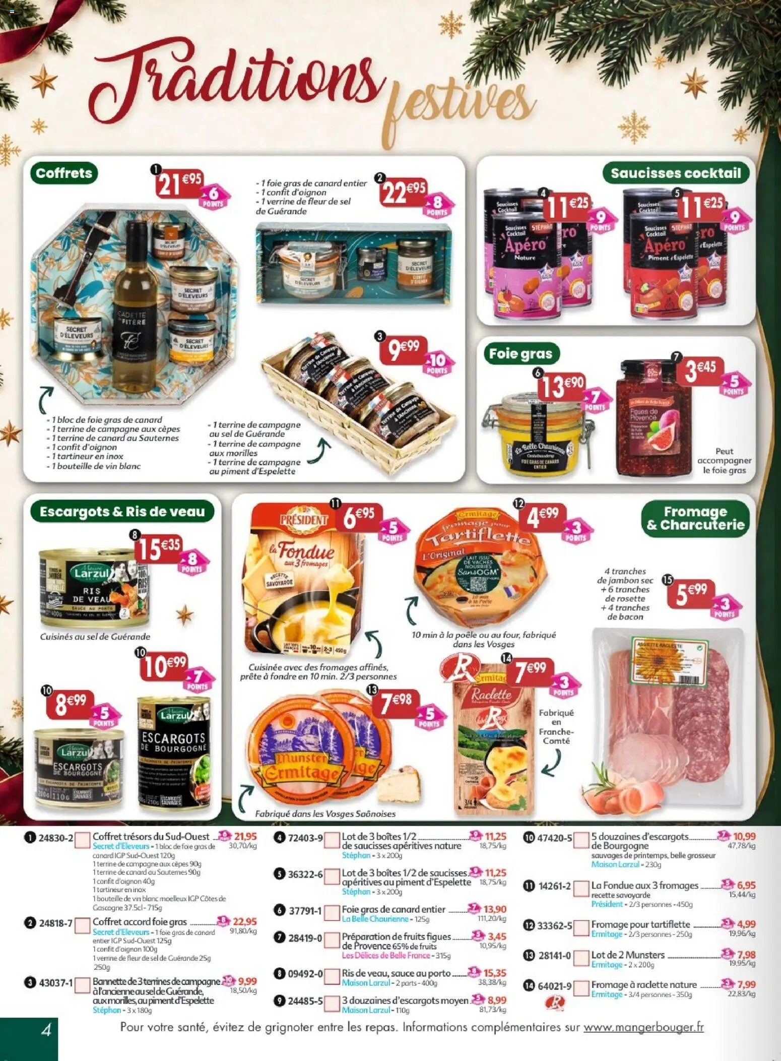 {H1} | Page: 4 | Produits: Bacon, Rosette, Lait, Bloc de foie gras de canard