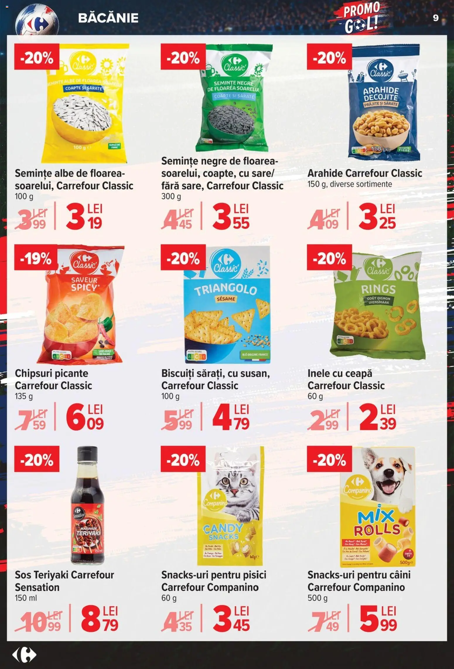 Noul catalog Carrefour – valabil de la 03.06.2026 | Pagină: 9 | Produse: Semințe, Biscuiți, Ceapă, Sos