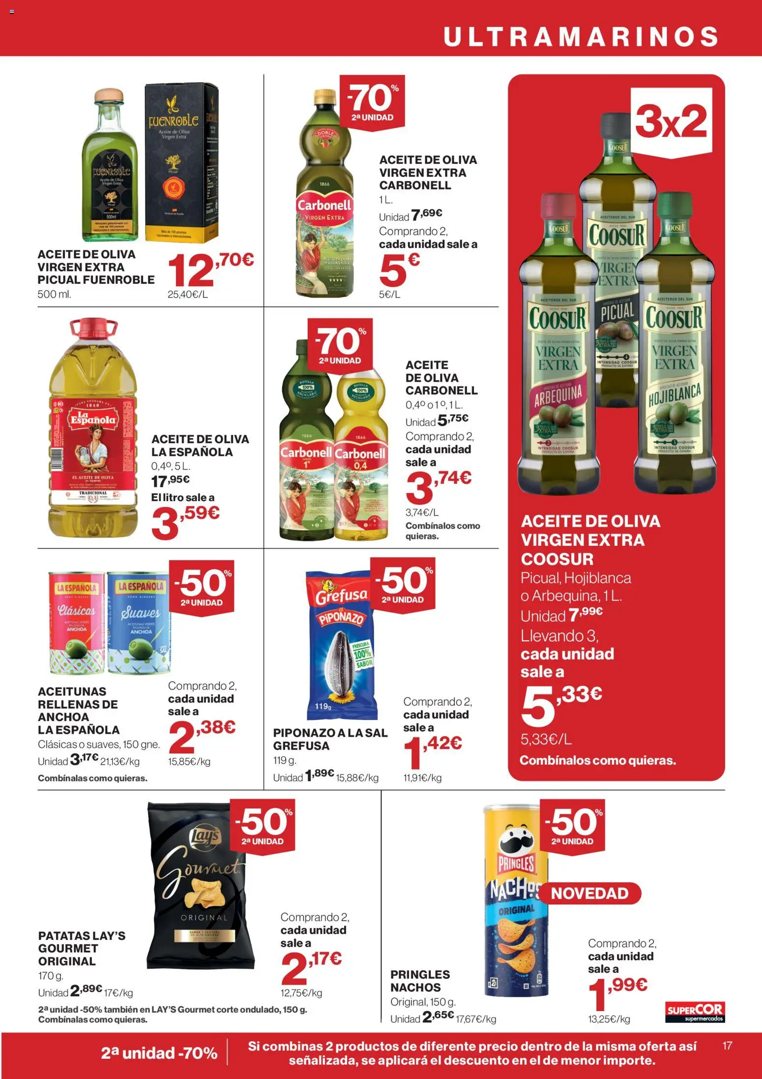 Supercor folleto │ válido desde el 10/09/2026 | Página: 17 | Productos: Aceite de oliva, Aceite de oliva virgen extra, Anchoa, Sal