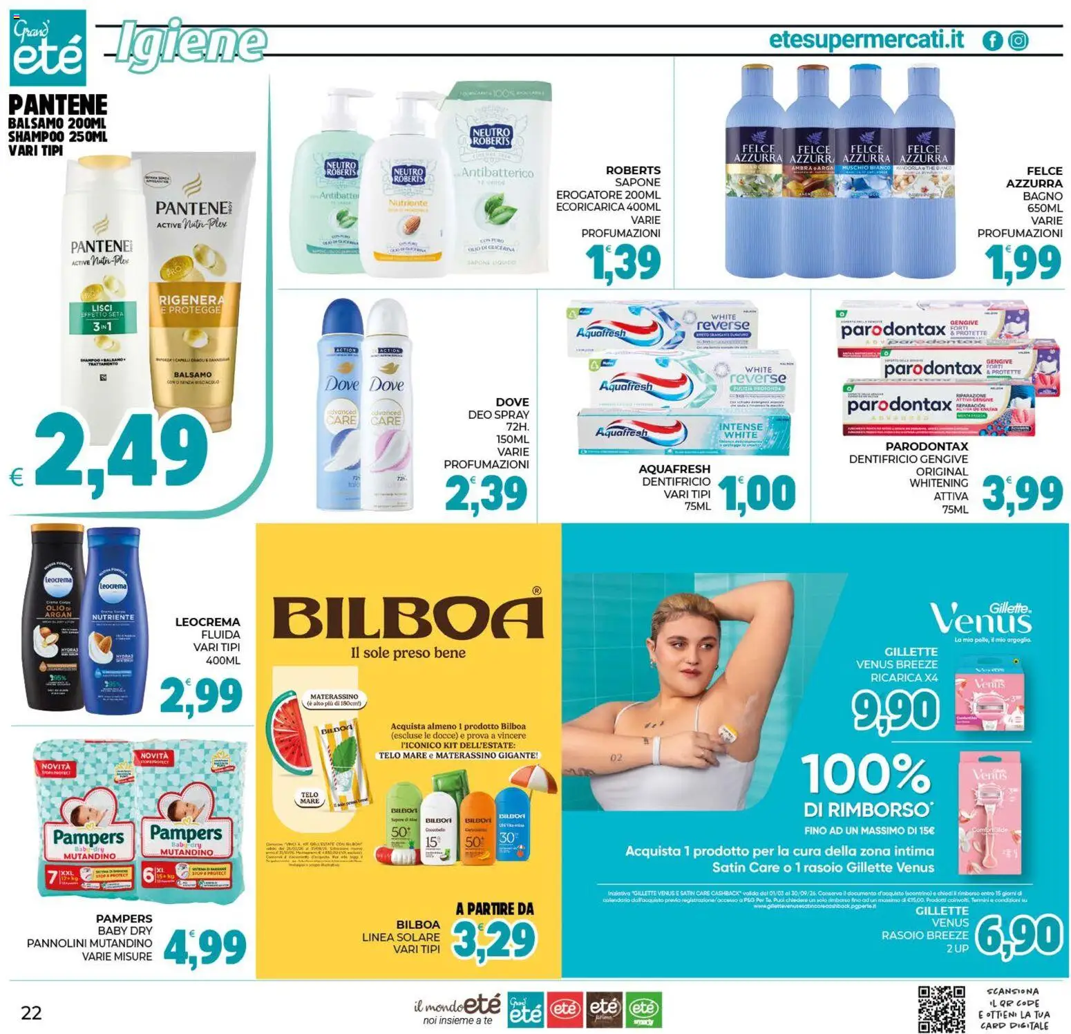 Volantino Eté del 07/08/2026 | Pagina: 22 | Prodotti: Balsamo, Sapone, Dentifricio, Chiodi