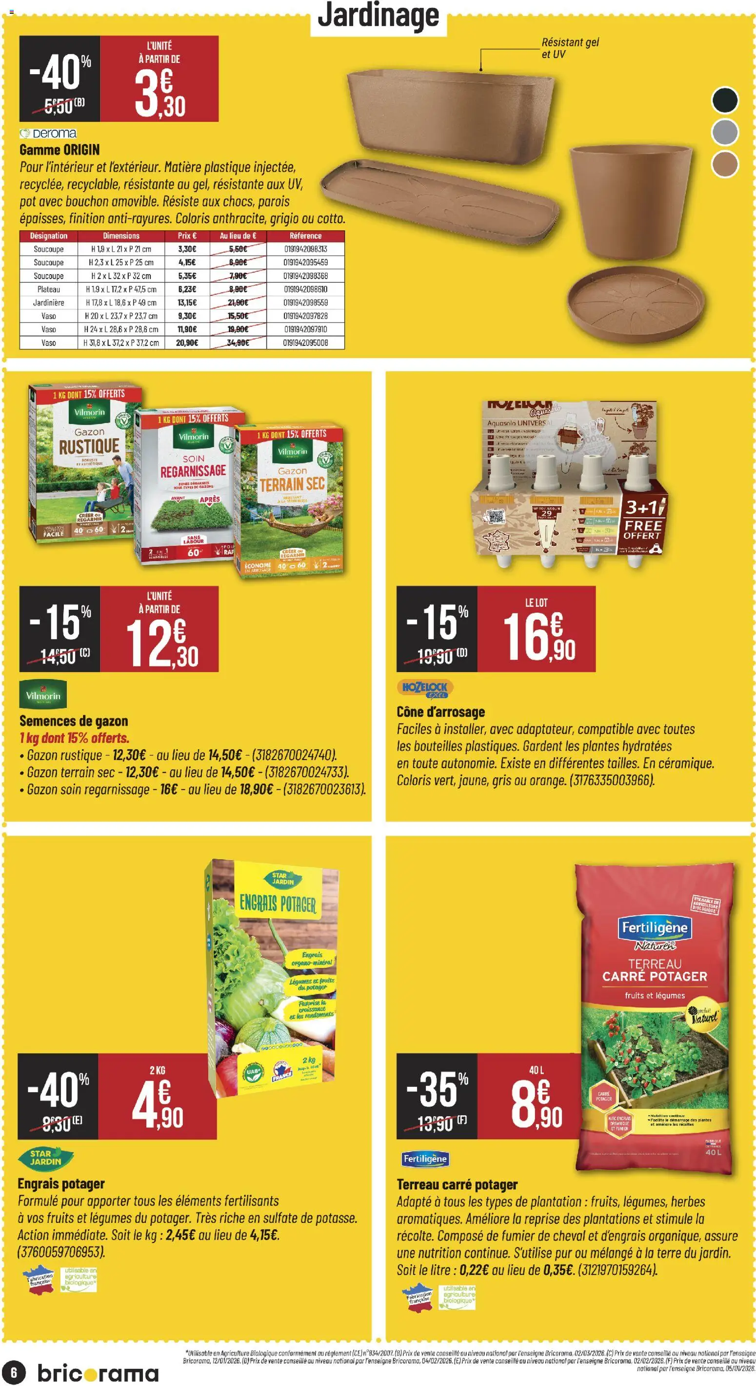 {H1} | Page: 6 | Produits: Carré potager, Plateau, Jardinière, Terreau