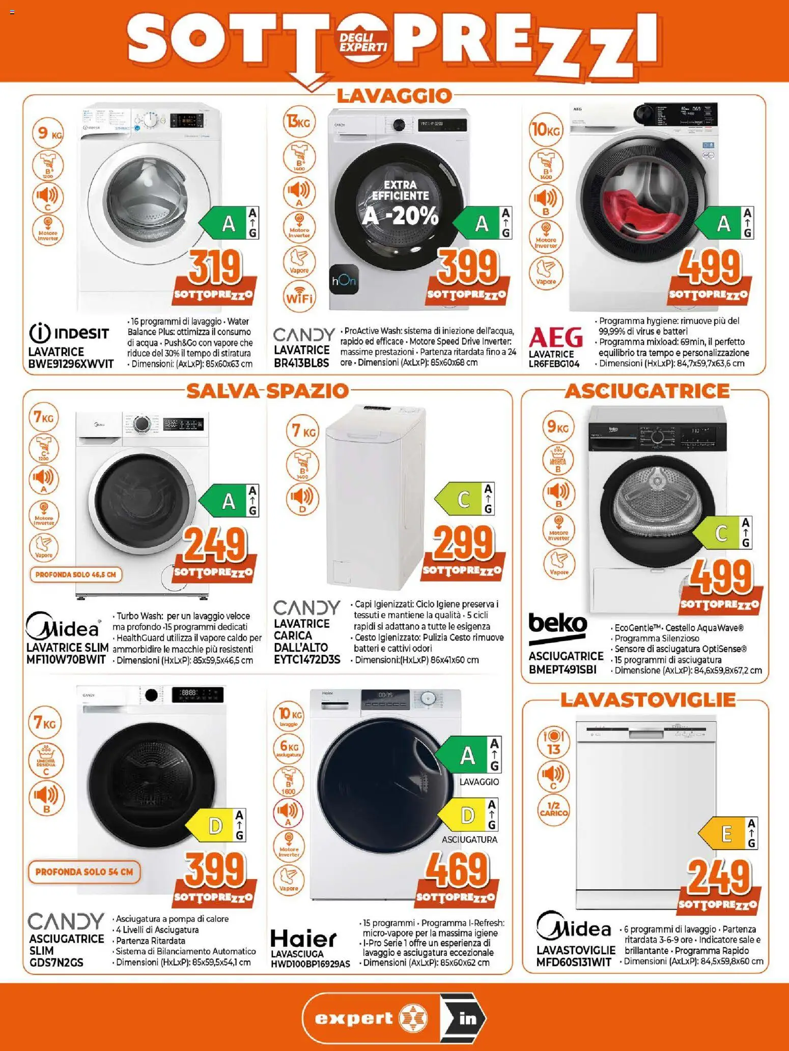 Volantino Ipercoop del 08/10/2026 | Pagina: 5 | Prodotti: Sale, Lavatrice, Asciugatrice, Lavastoviglie
