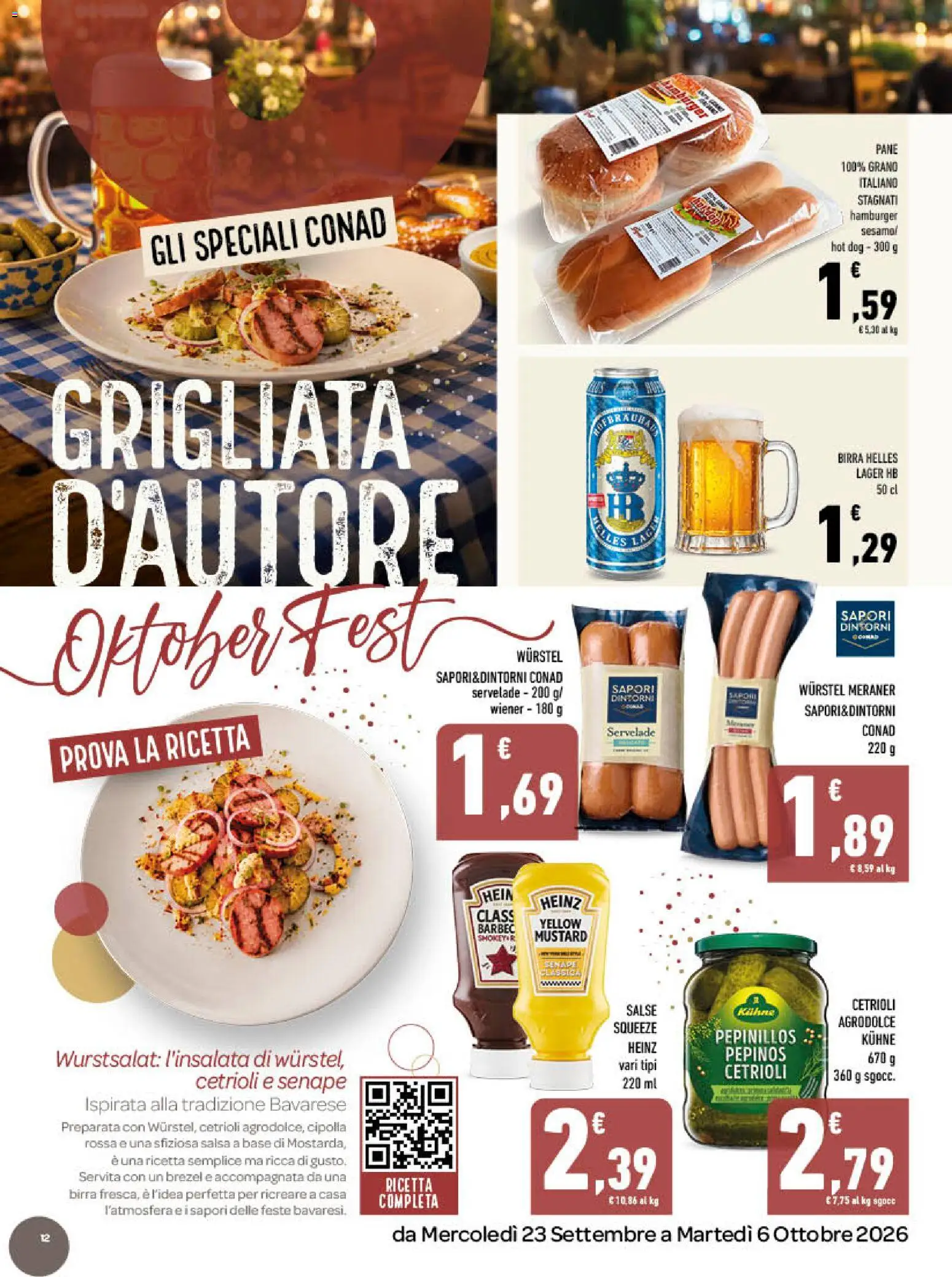 Volantino Conad del 23/09/2026 | Pagina: 12 | Prodotti: Cipolla, Salse, Senape, Hamburger