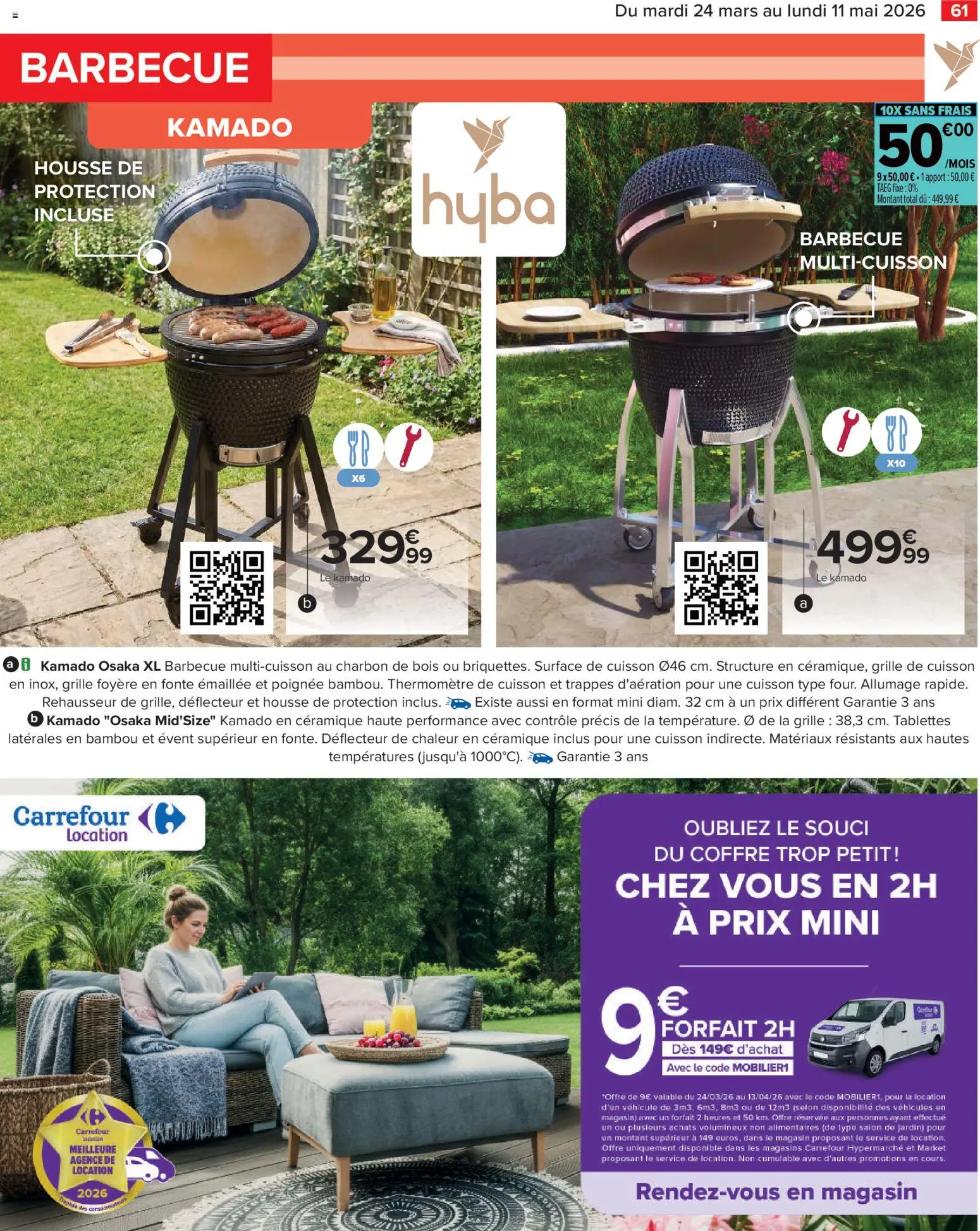 {H1} | Page: 61 | Produits: Barbecue, Thermomètre, Rehausseur, Grille de cuisson