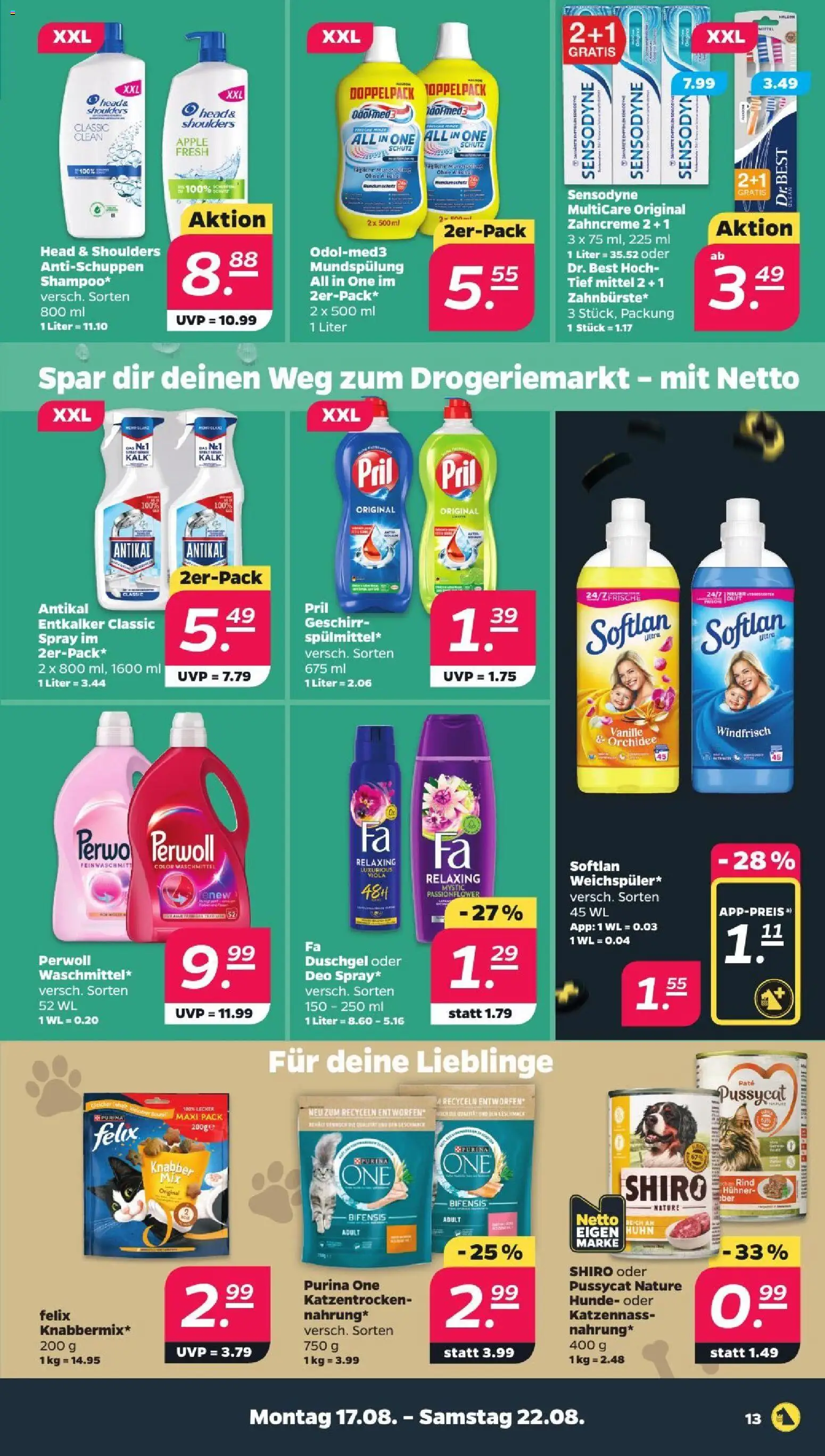 Netto Prospekt – gültig ab 17.08.2026 | Seite: 15 | Produkte: Perwoll, Apple, Vanille, Waschmittel