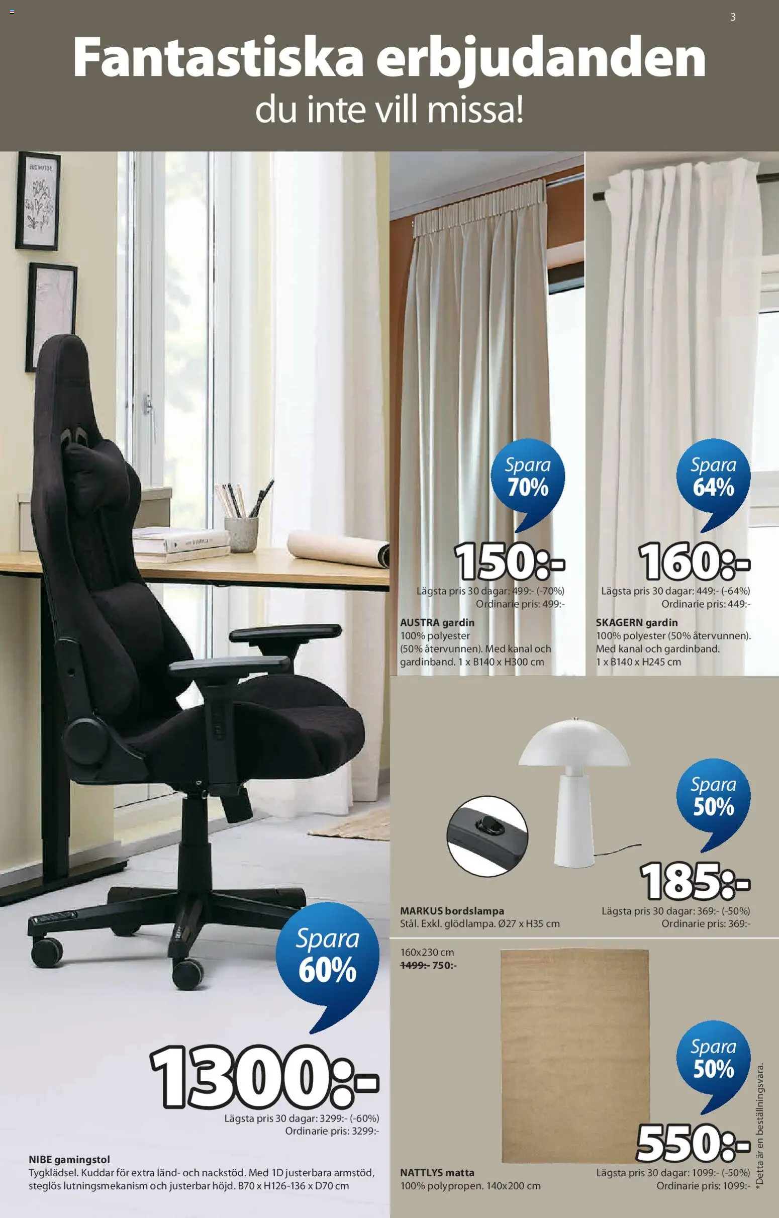JYSK reklamblad aktuell från 07/09/2026 | Sida: 3 | Produkter: Bäddmadrass, Tvättkorg, Galler, Korg
