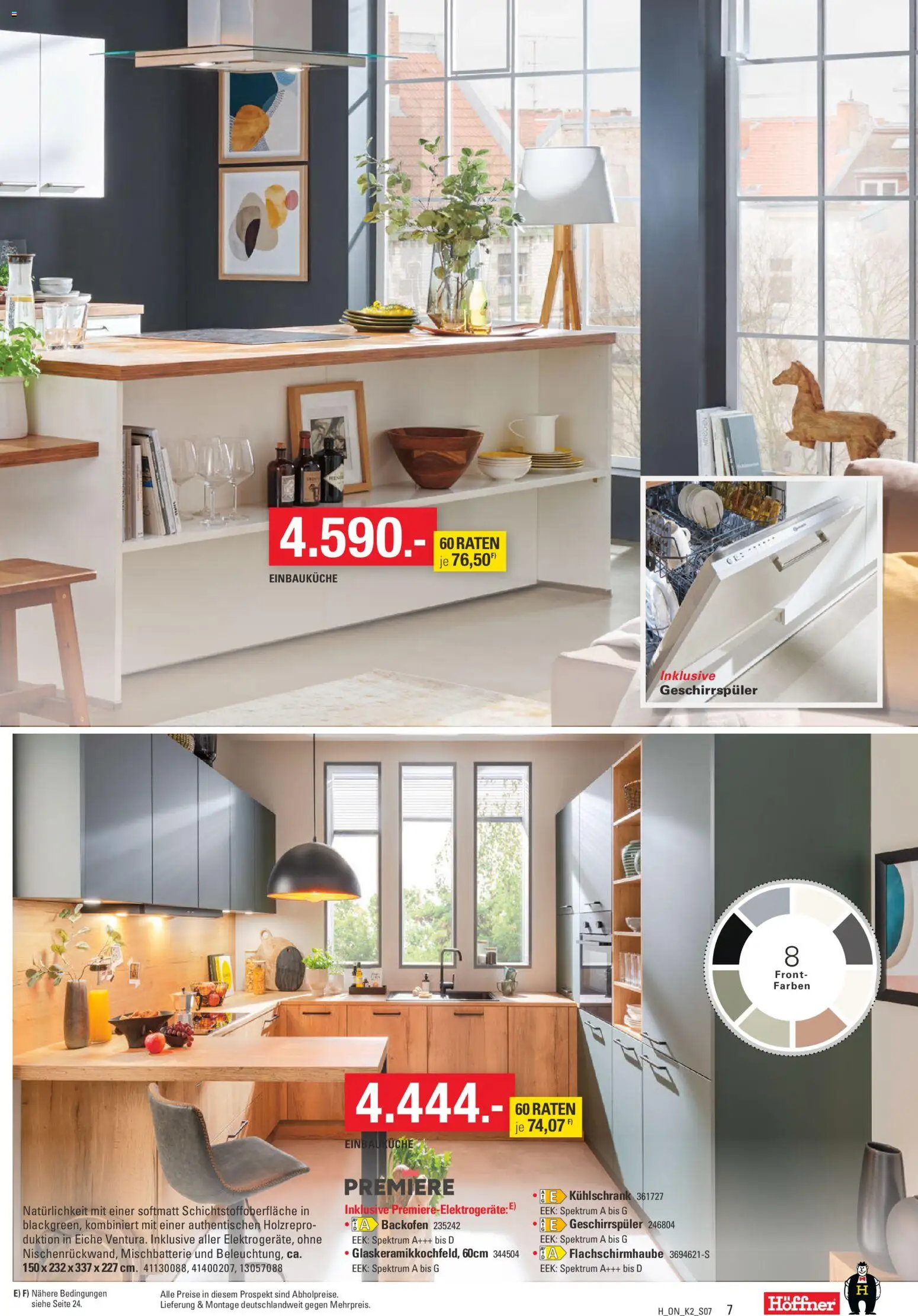 Höffner Prospekt KüchenSpezial – gültig ab 25.09.2026 | Seite: 7 | Produkte: Geschirrspüler, Einbauküche, Kühlschrank, Backofen