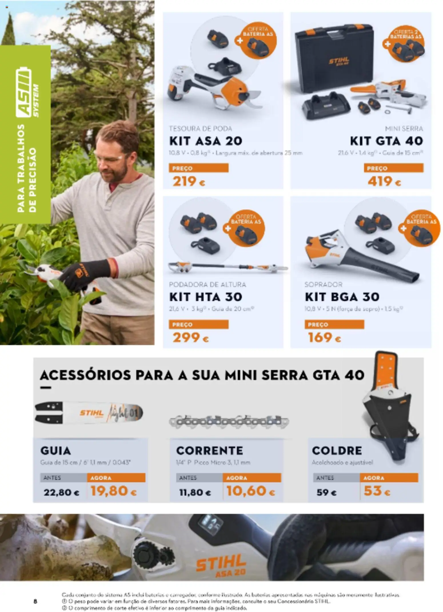 Stihl Outono Catálogo │ válido de 28/09/2026 | Página: 8 | Produtos: Baterias, Tesoura de poda, Bateria