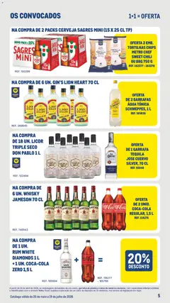 Pré-visualização Makro Os Convocados válido de 26/05/2026 | Página: 5 | Produtos: Whisky, Rum, Tequila, Gin