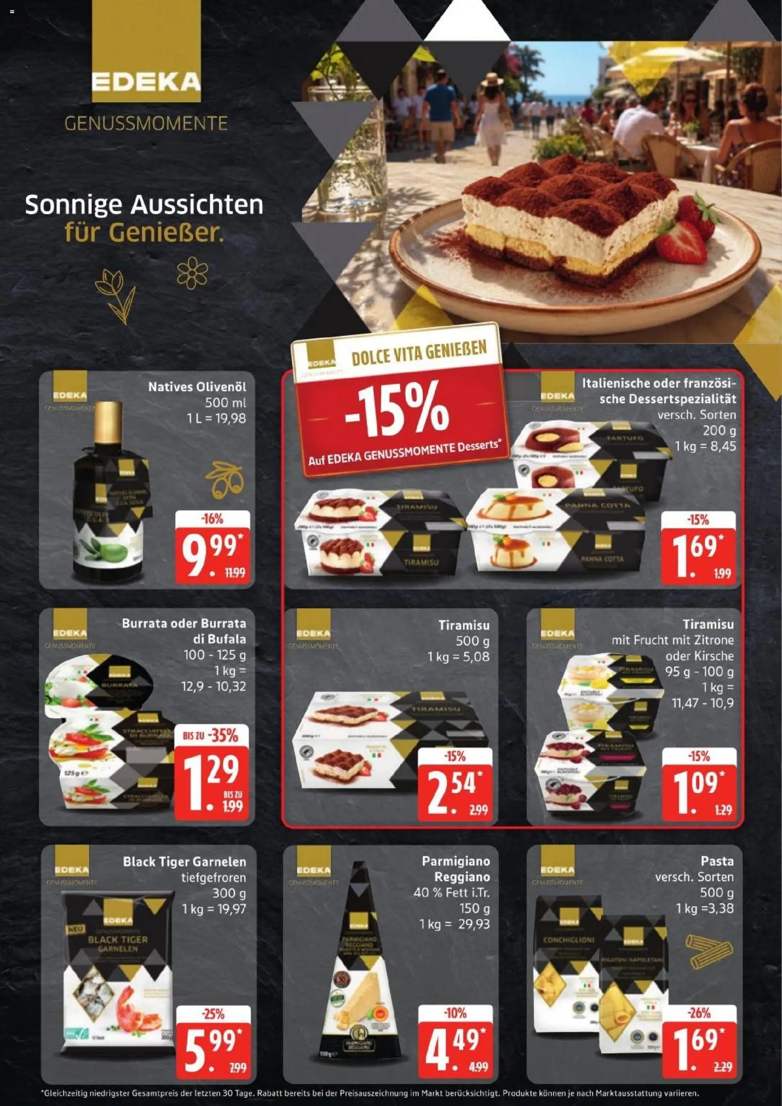 Edeka Prospekt Hamburg – gültig ab 03.08.2026 | Seite: 14 | Produkte: Olivenol, Burrata, Pasta, Tiger garnelen