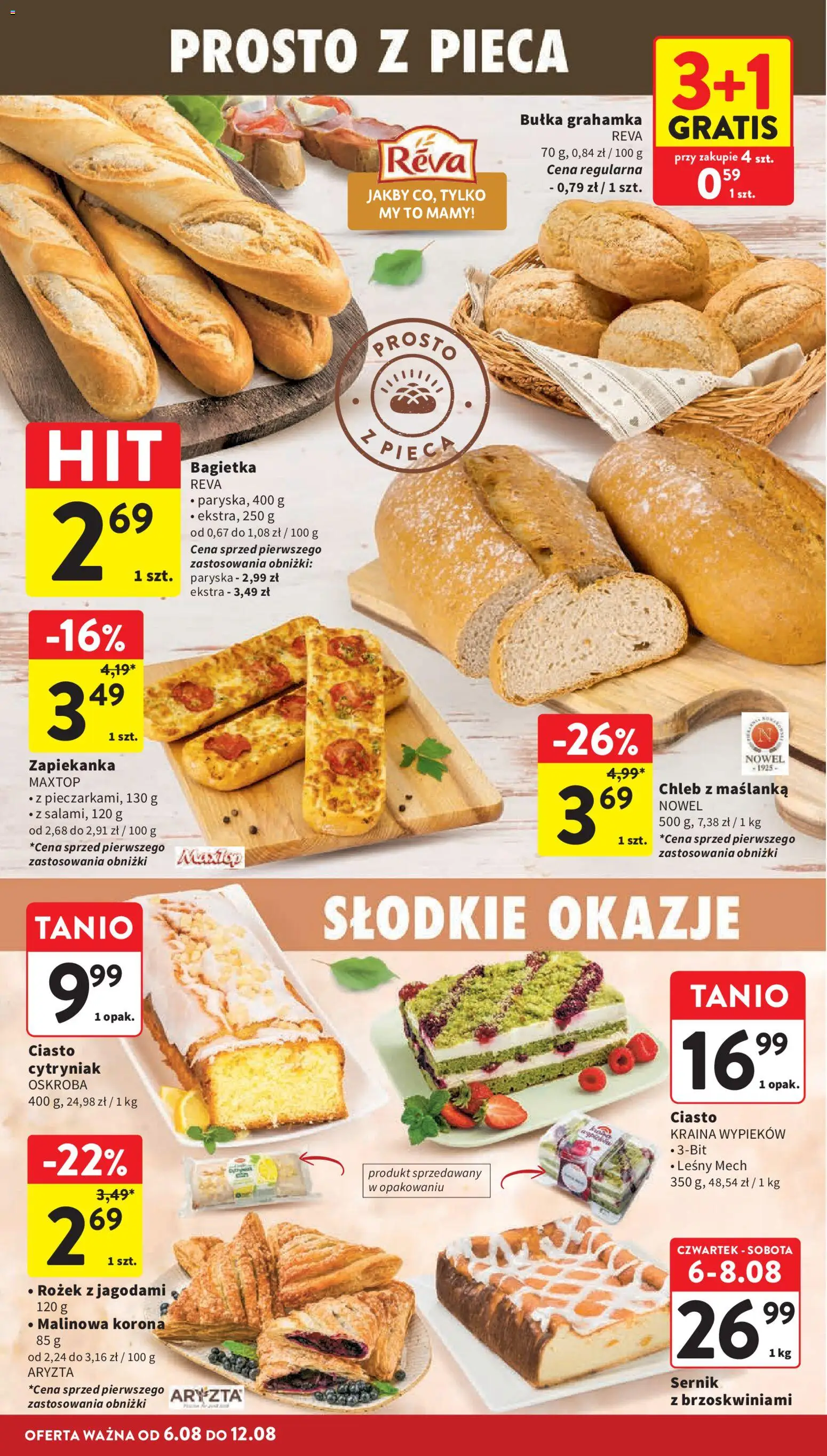 Intermarche gazetka od 06.08.2026 | Strona: 24 | Produkty: Ciasto, Zapiekanka, Bułka, Chleb