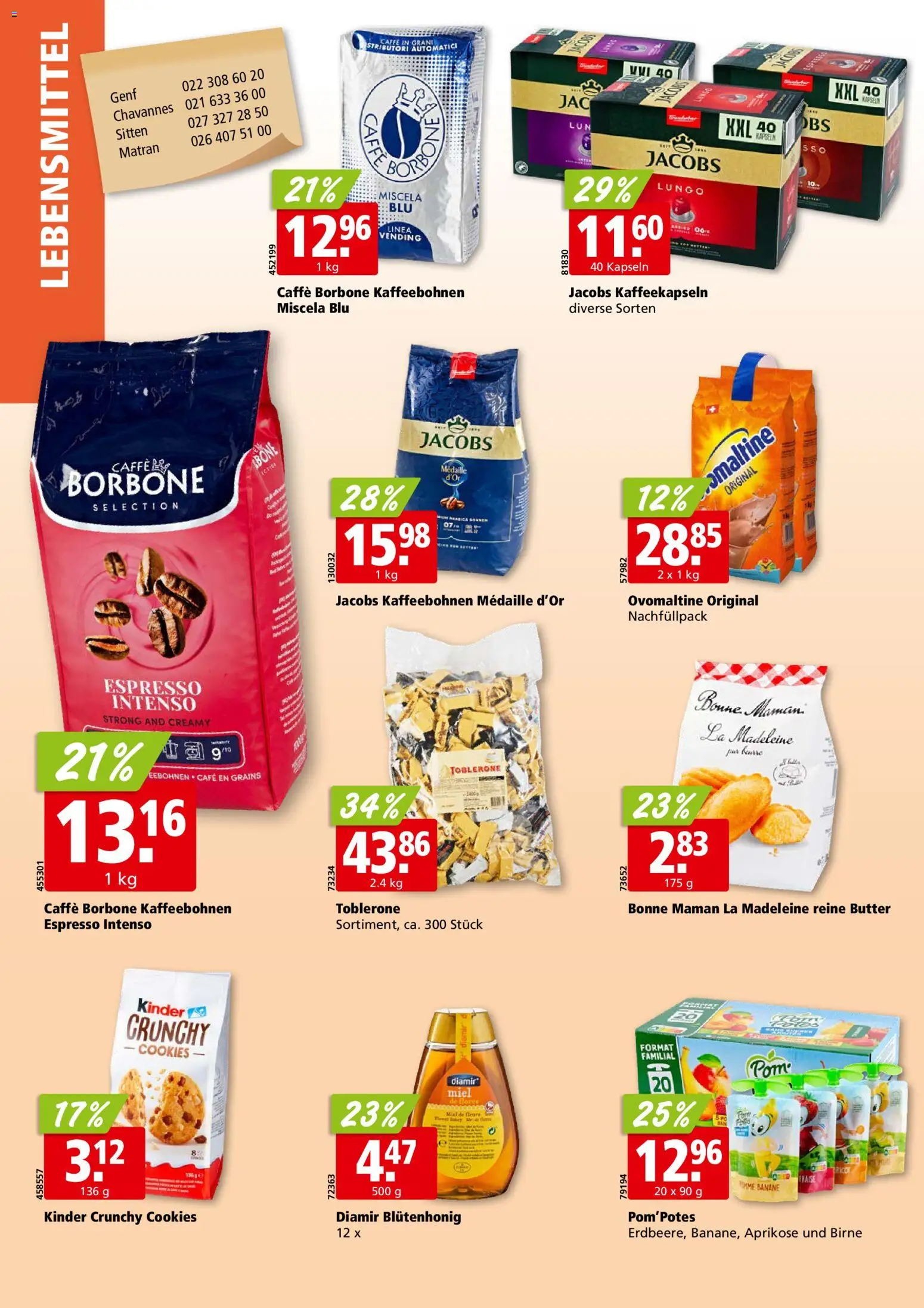 Aligro aktionen Chavannes, Matran, Genf, Sitten – gültig ab 02.11.2026 | Seite: 18 | Produkte: Butter, Birne, Kapsel
