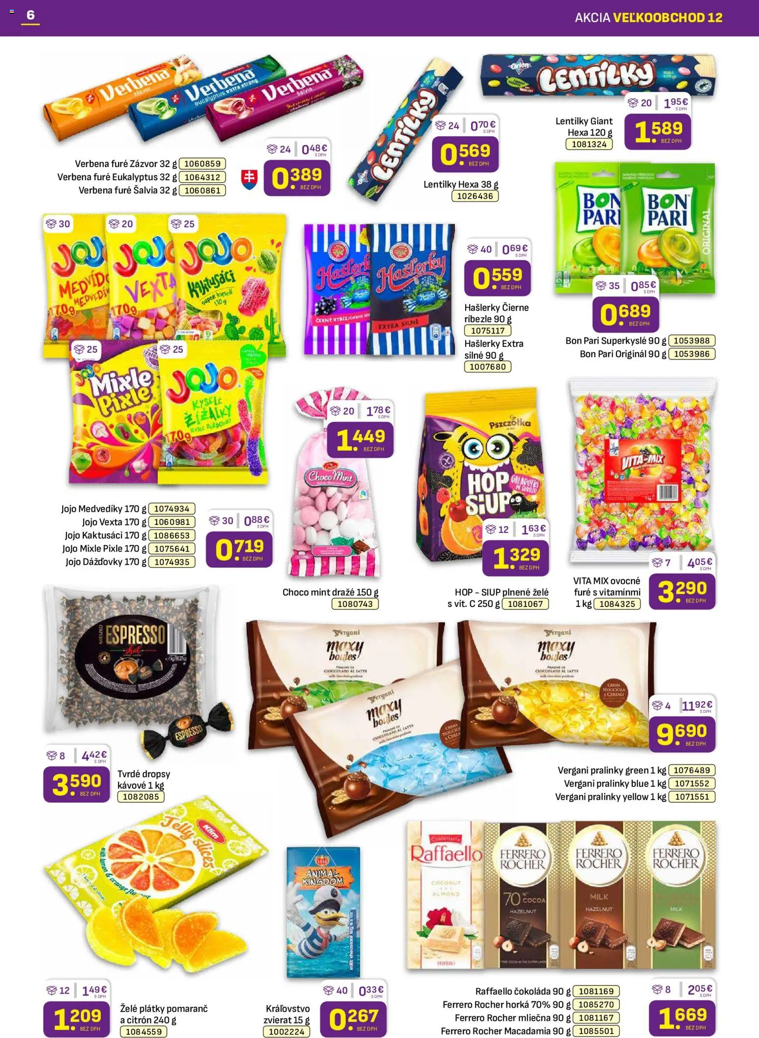 Nové Libex akcie – leták je platný od 15.06.2026 | Strana: 6 | Produkty: Ríbezle, Zázvor, Čokoláda, Ferrero Rocher