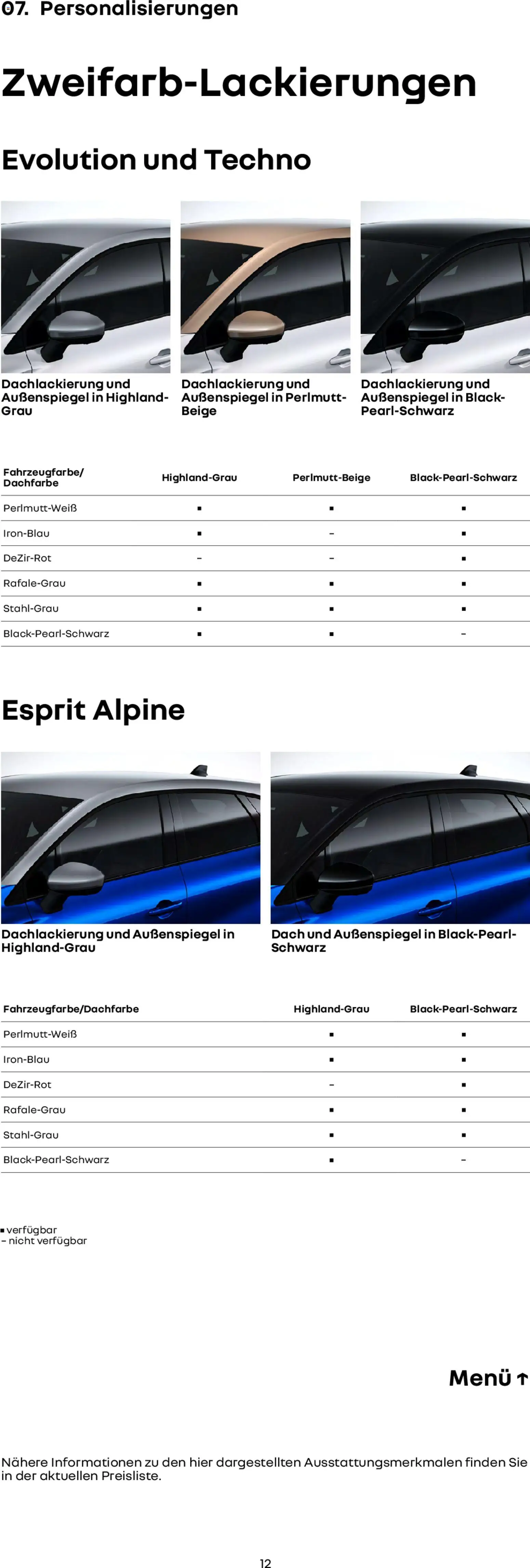 Renault Captur – gültig ab 01.10.2025 | Seite: 12