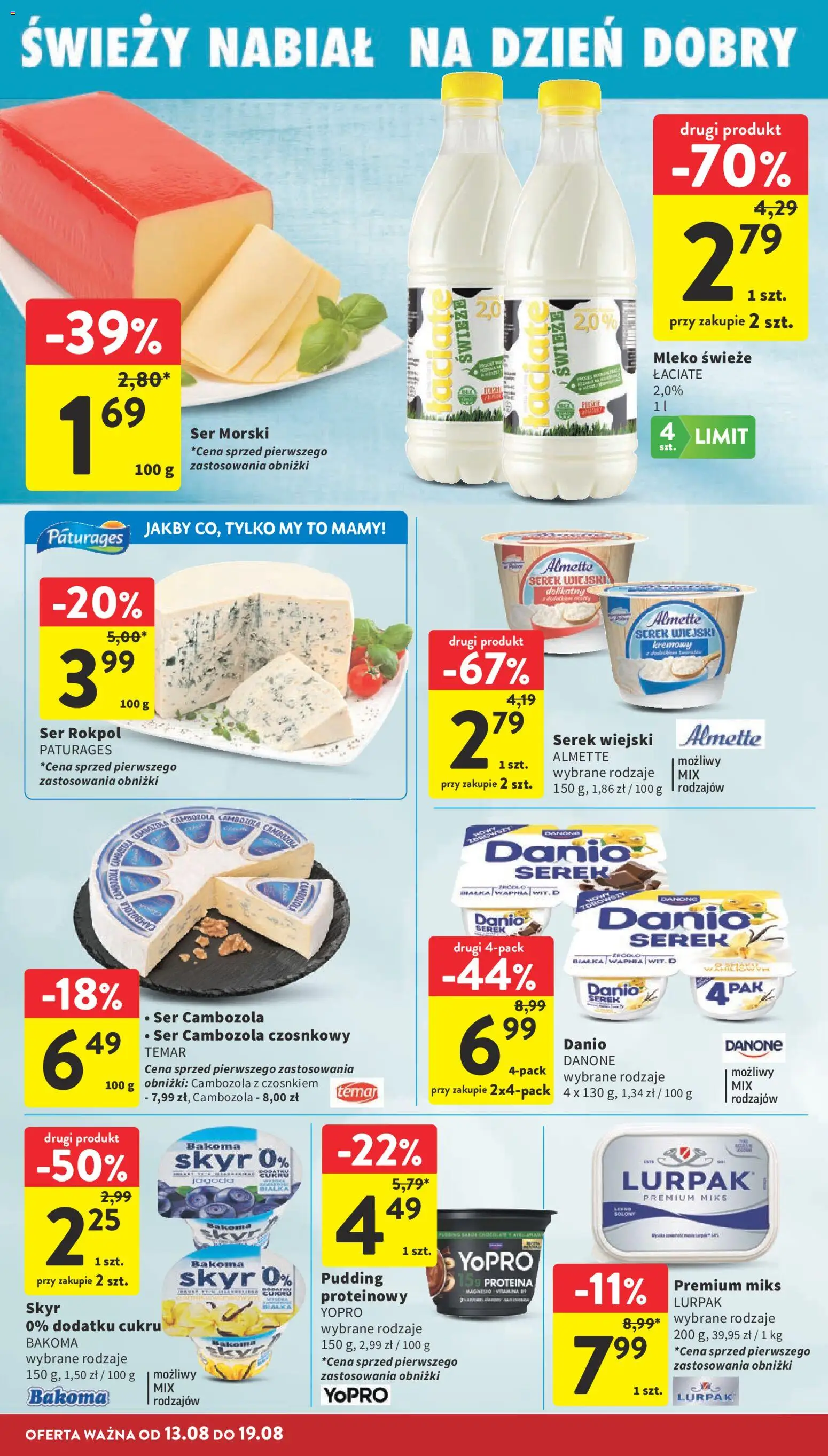 Intermarche gazetka od 13.08.2026 | Strona: 26 | Produkty: Serek, Serek wiejski, Almette, Ser