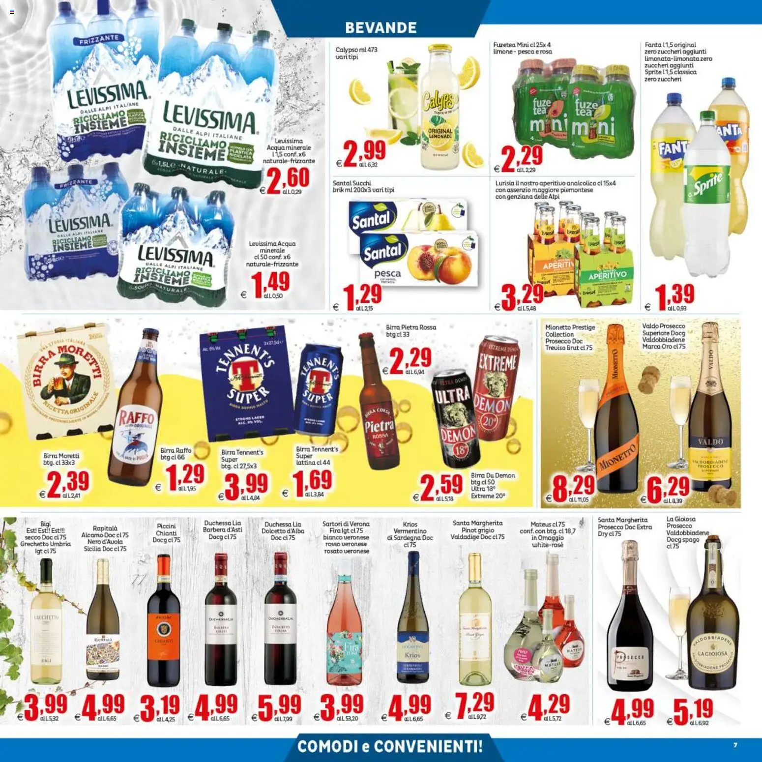 Volantino Elite Supermercati del 04/09/2026 | Pagina: 7 | Prodotti: Tennent's, Limone, Pesca, Mionetto
