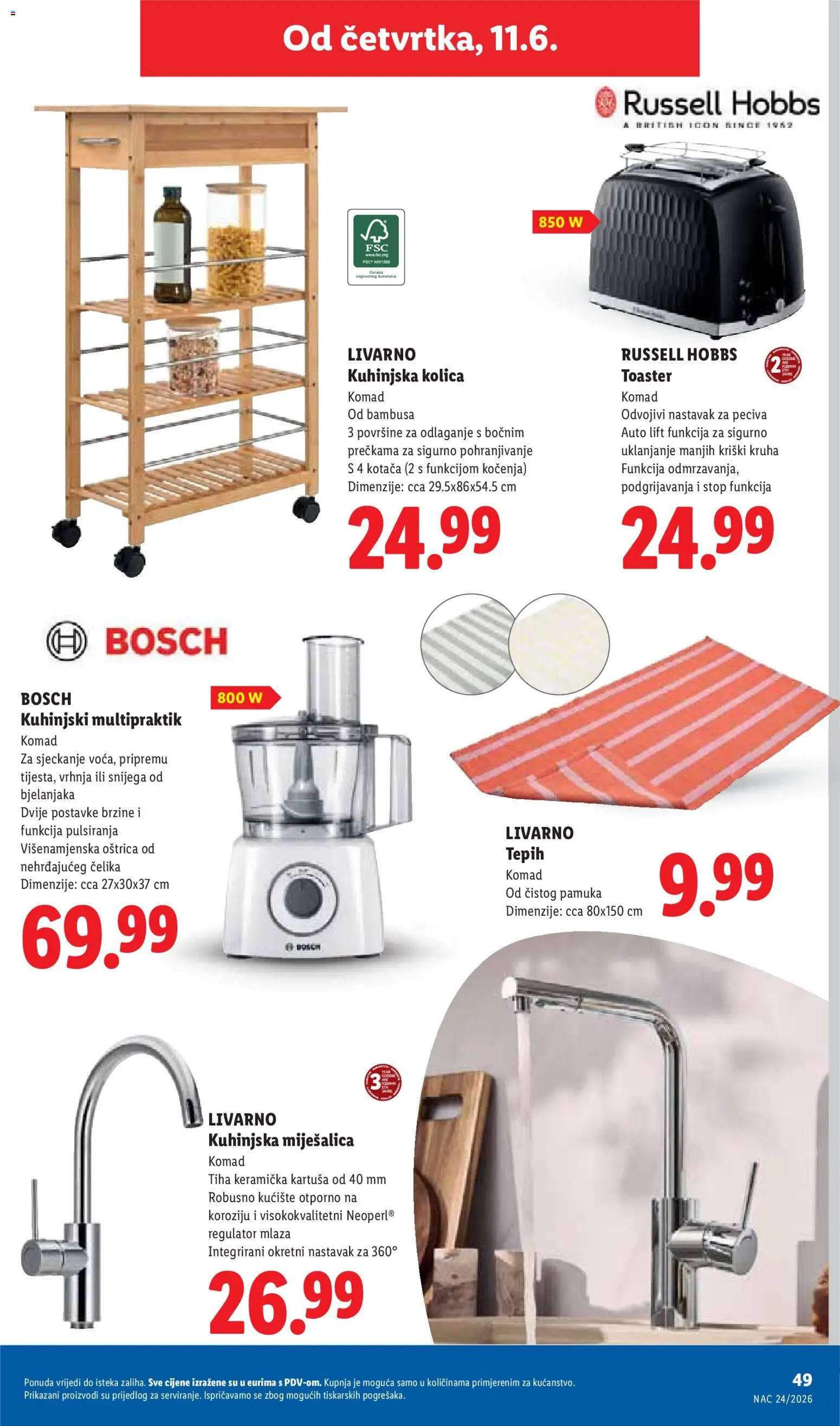 Lidl katalog | vrijedi od 08.06.2026 | Stranica: 49 | Proizvodi: Tepih, Kolica
