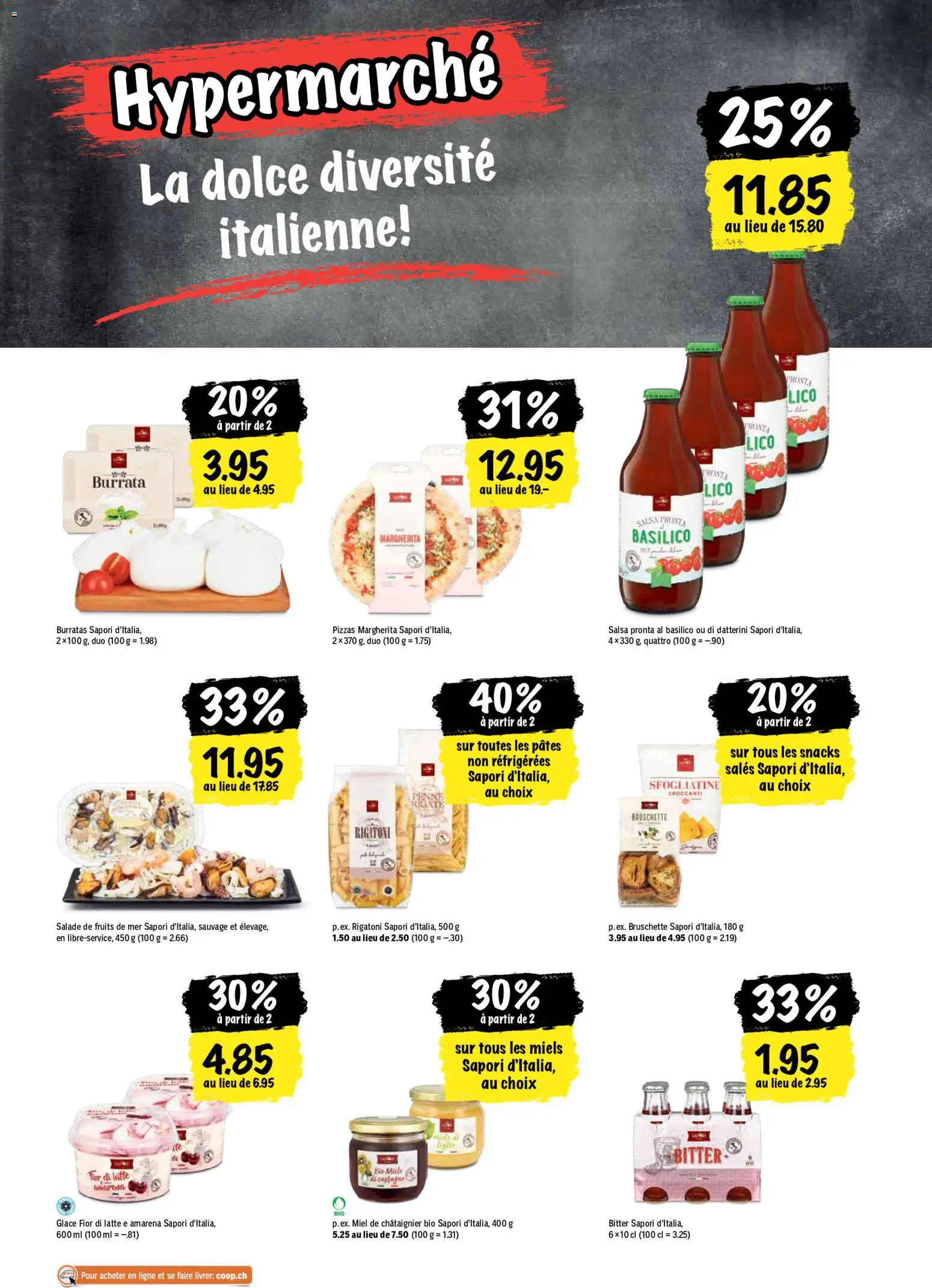 Coop aktionen FR – gültig ab 09.07.2026 | Seite: 23 | Produkte: Glace, Fennikel, Pizza, Pasta