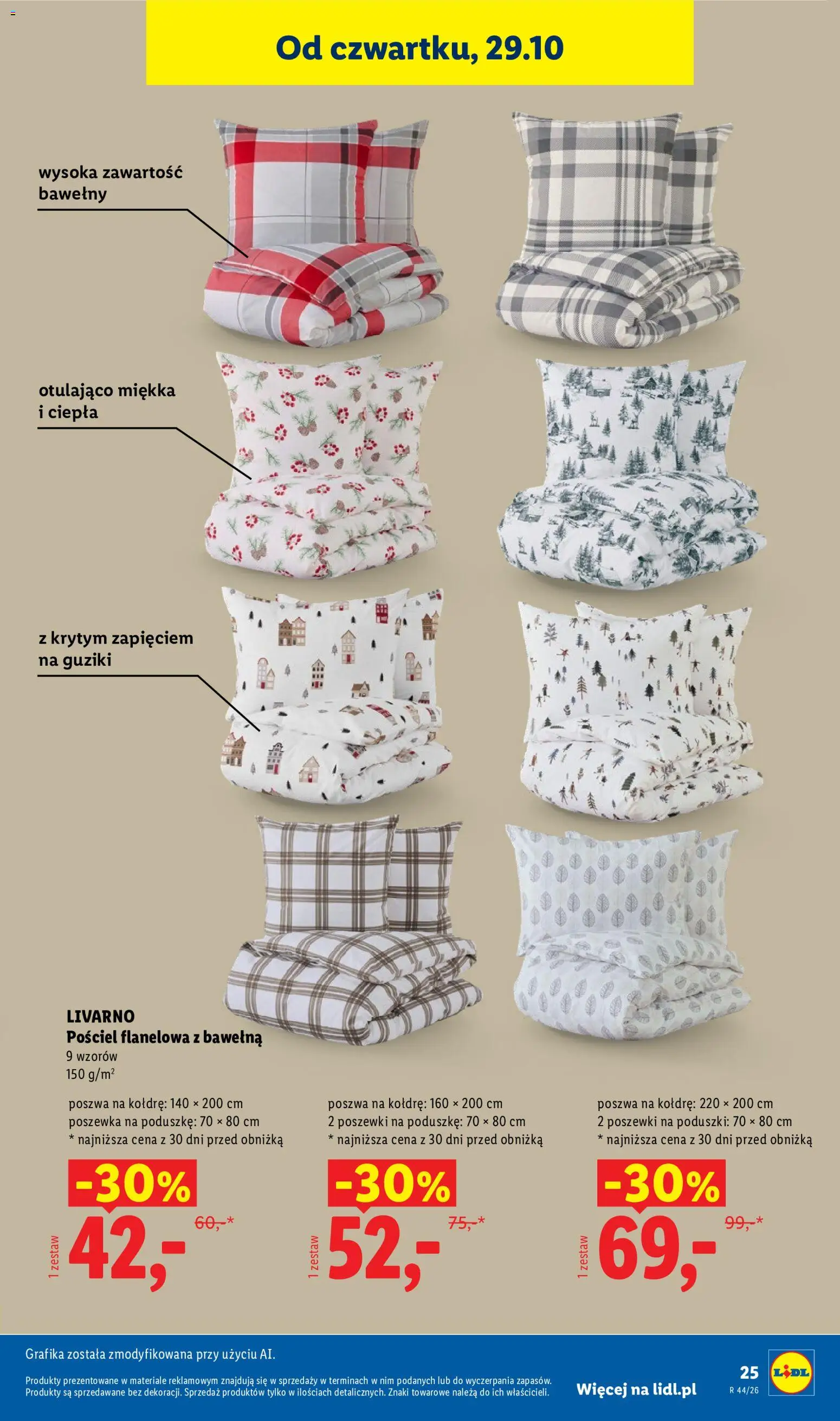 Lidl Katalog od 26.10.2026 | Strona: 31 | Produkty: Pościel, Poszewki na poduszki