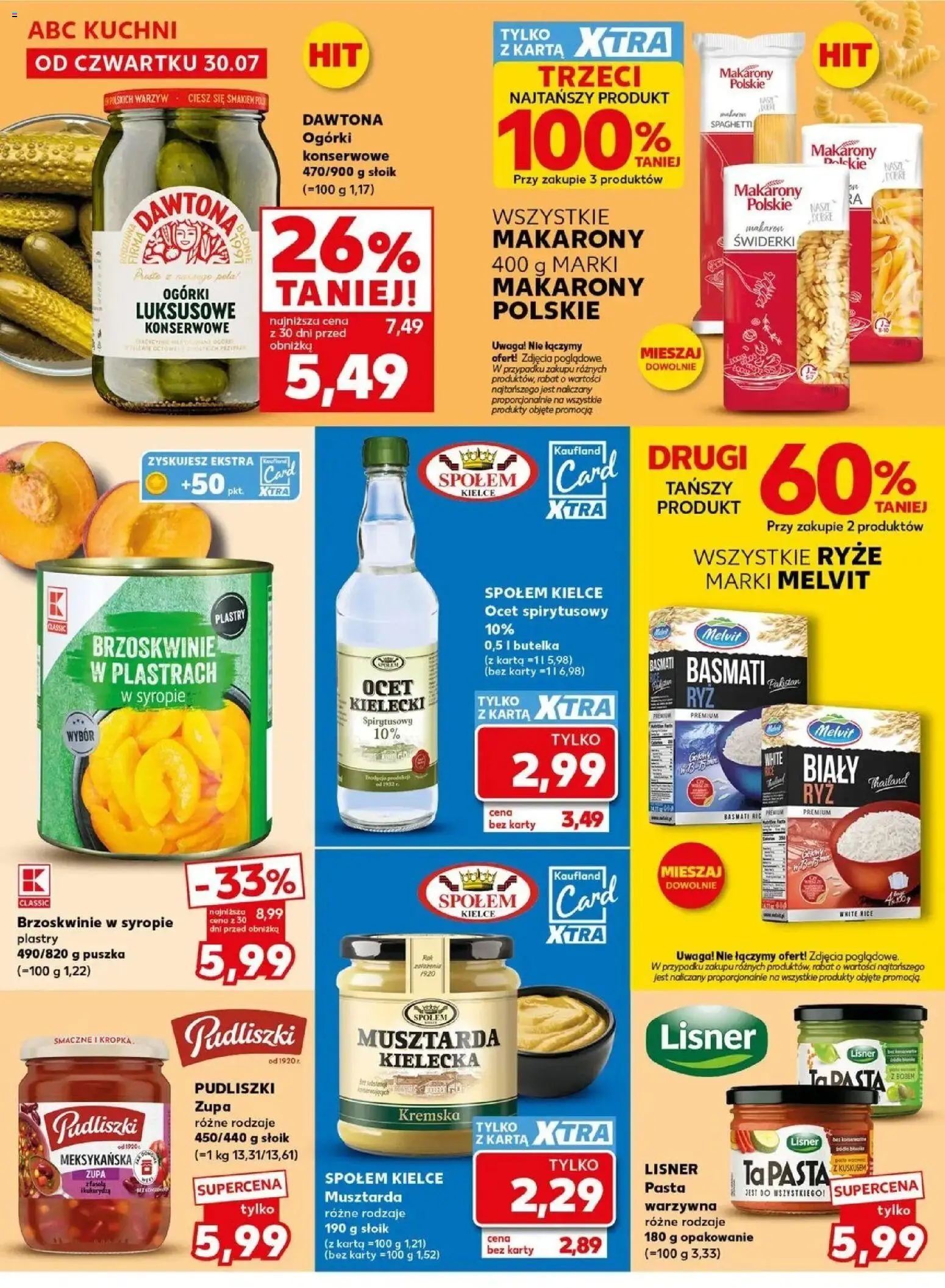 Kaufland gazetka - Mocny start od 03.08.2026 | Strona: 16 | Produkty: Ocet spirytusowy, Ocet, Fasola, Brzoskwinie