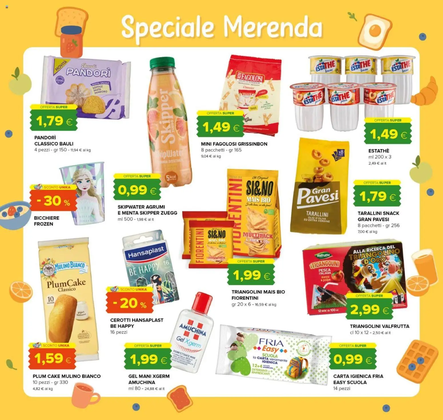 Volantino Oasi del 21/08/2026 | Pagina: 10 | Prodotti: Cerotti, Olio, Pesca, Plumcake