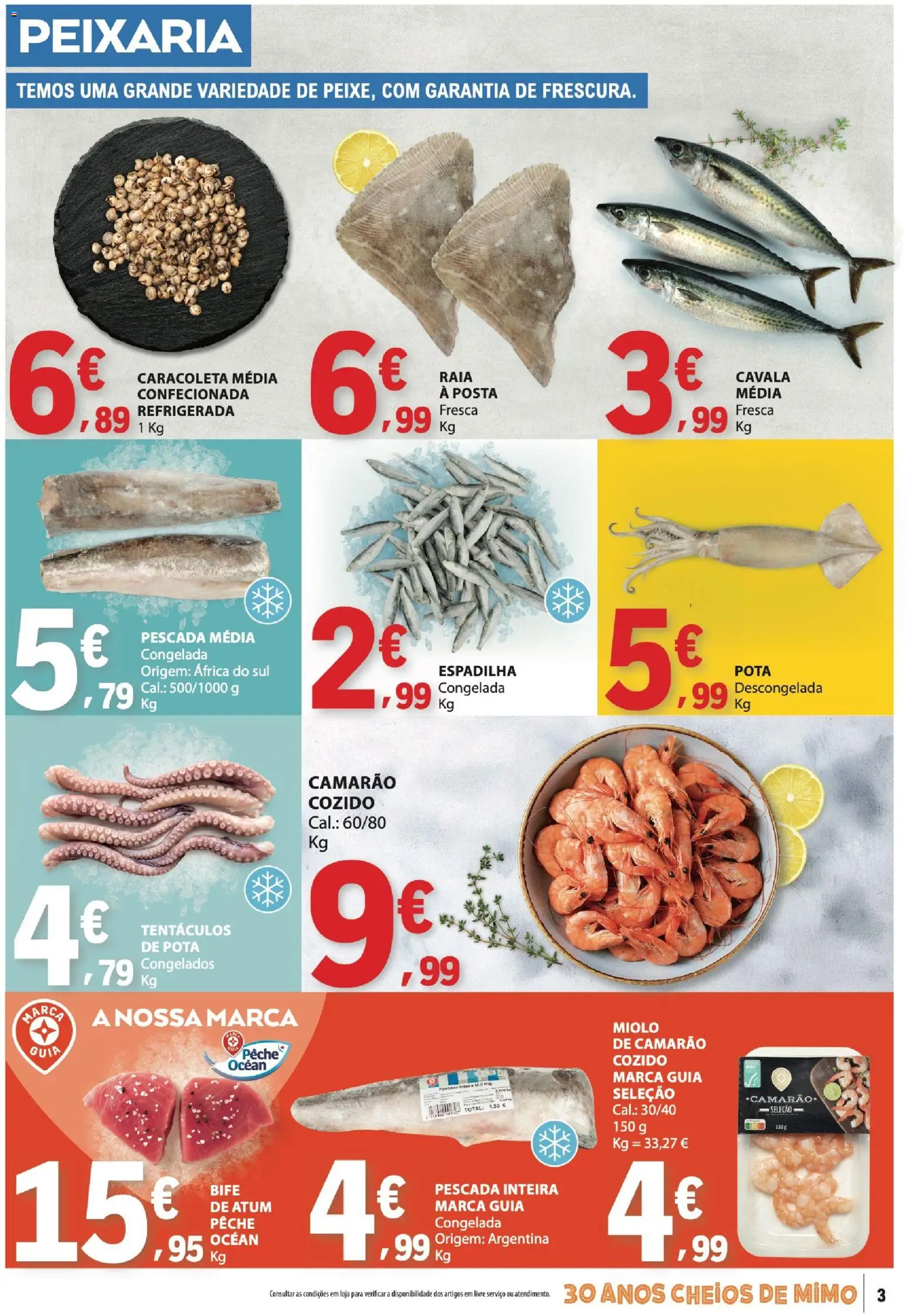 E.Leclerc folheto │ válido de 06/08/2026 | Página: 3 | Produtos: Atum, Pescada, Camarão
